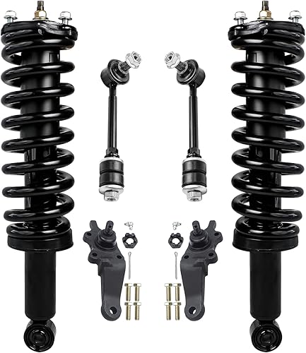 Miniatura 244 de Detroit Axle - Kit de puntales delanteros de 6 piezas para Chevrolet Aveo Aveo5 Pontiac G3 Wave, barra estabilizadora, varillas de acoplamiento