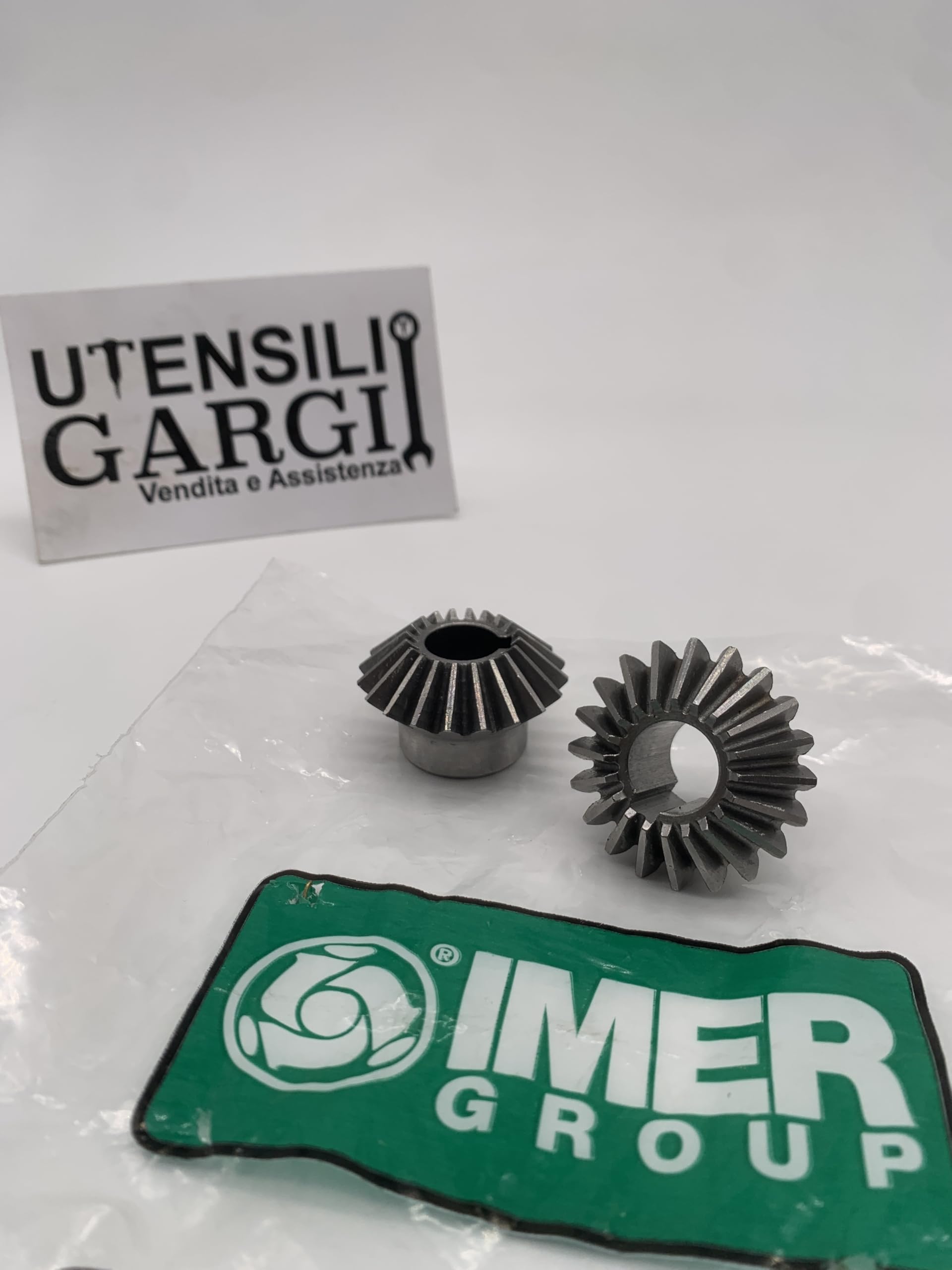Paire d'engrenages de roues coniques Z20 pour bétonnière IMER SYNTESI 140-140 HDPE-160