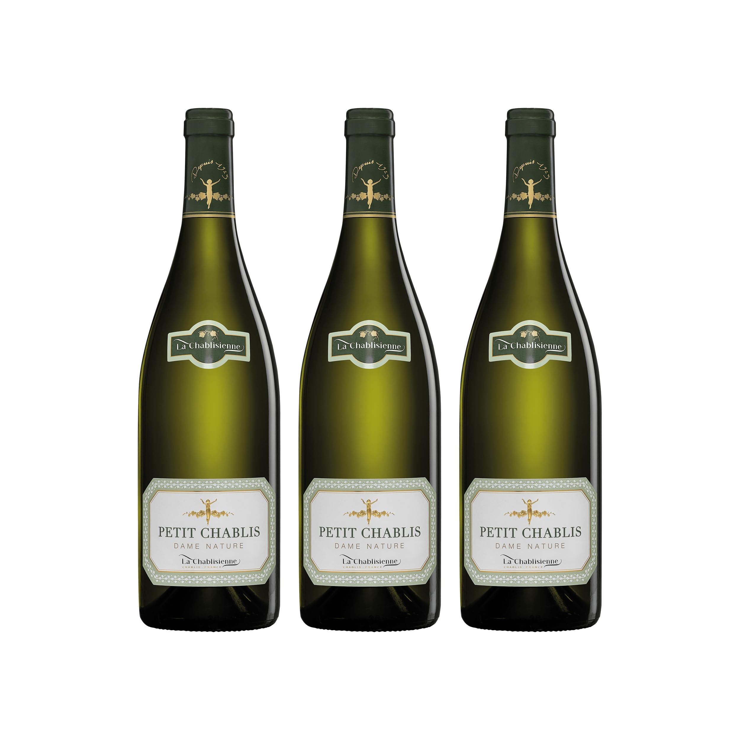 La Chablisienne Petit Chablis Dame Nature trocken trocken Weisswein Wein Frankreich BIO inkl. FeinWert E-Book (3 x 0.75 l)