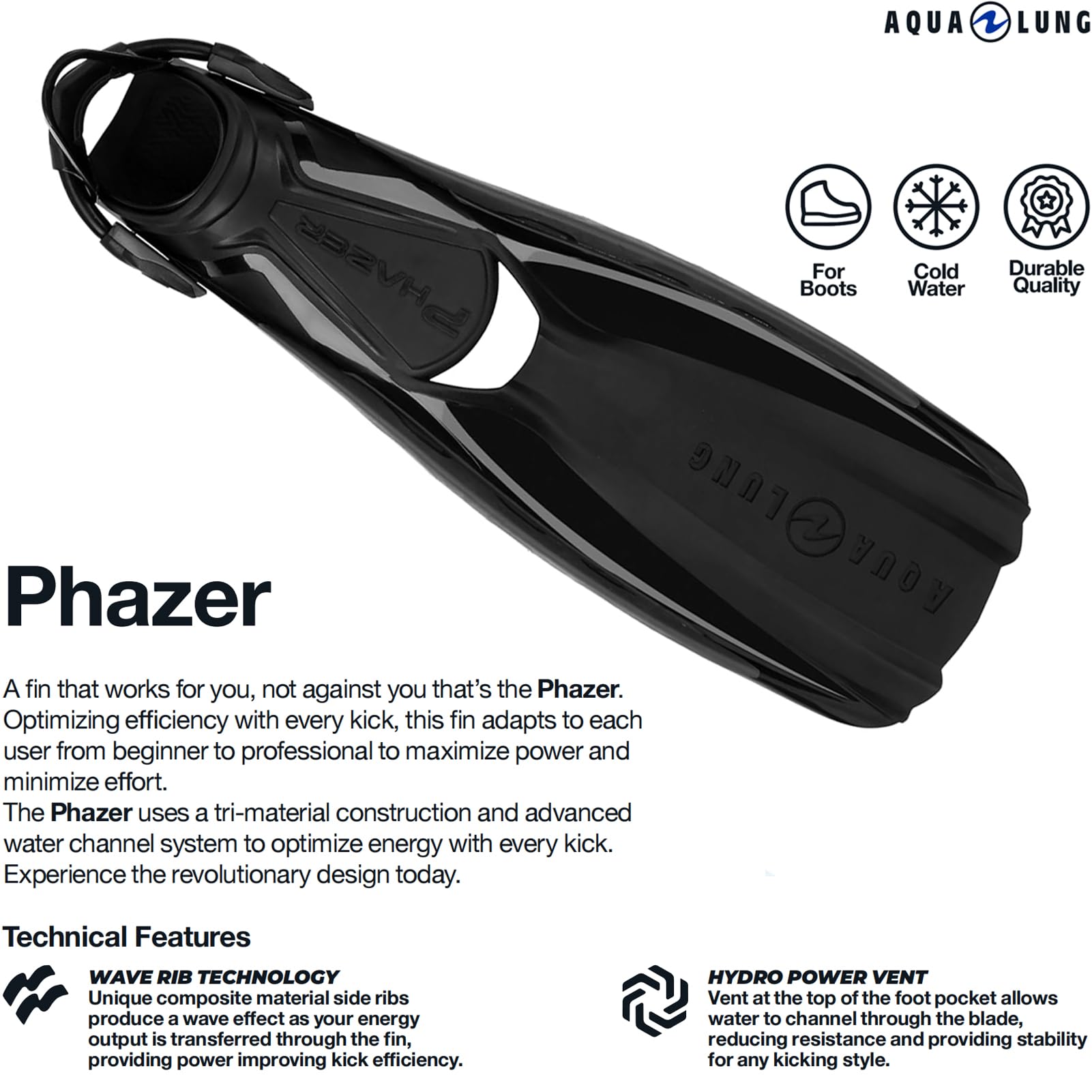 Aqualung Phazer - Fins Unisex Adulto