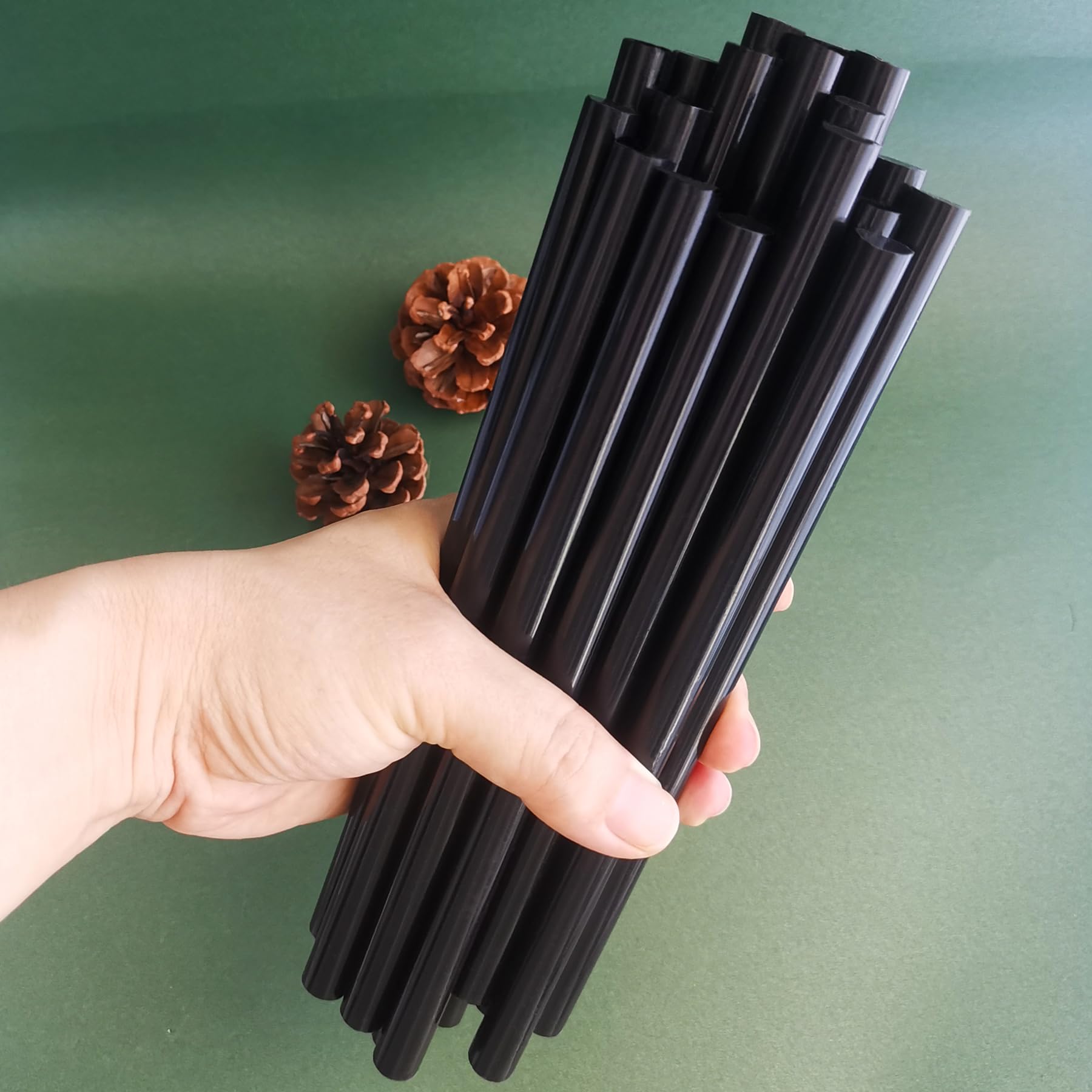 20 Pz Colla a Caldo Bastoncini 200mm x 10mm Nero Adesivo per Pistola Colla a Caldo