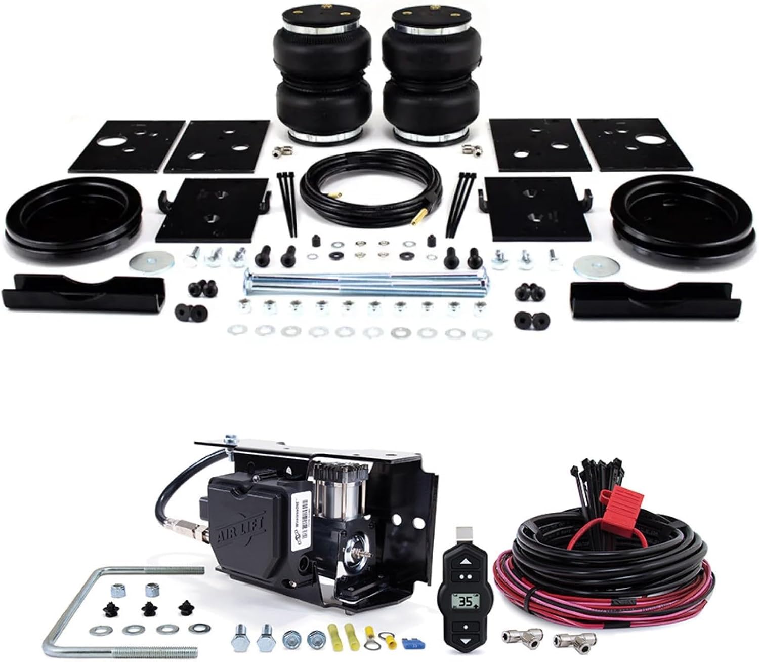 Air Lift LoadLifter 5000 Ultimate Air Spring Kit & WirelessOne 2nd Gen Air Compressor System with EZ Mount fits 2014 2026 Ram 2500 4WD RWD | Single-Path Control | Includes TrendsAuto Decal