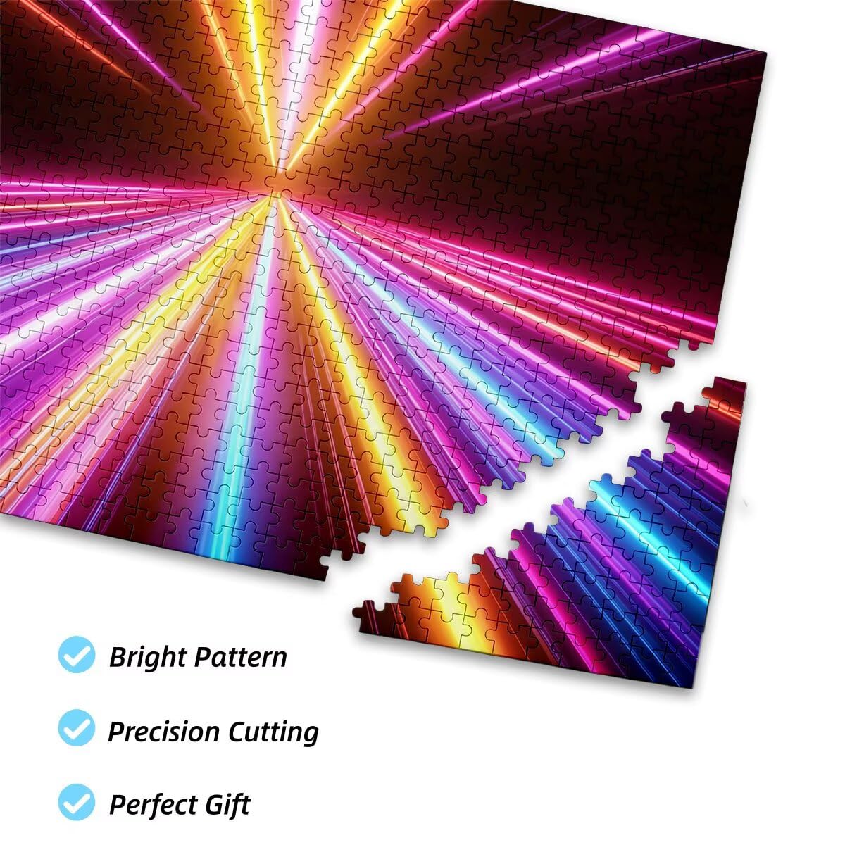 Puzzle 1500 elementów dla dorosłych, abstrakcyjne puzzle, nowoczesne, klasyczne drewniane puzzle dla dorosłych, 87 x 57 cm, imponująca gra edukacyjna, wyzwanie, gra logiczna, dla całej rodziny