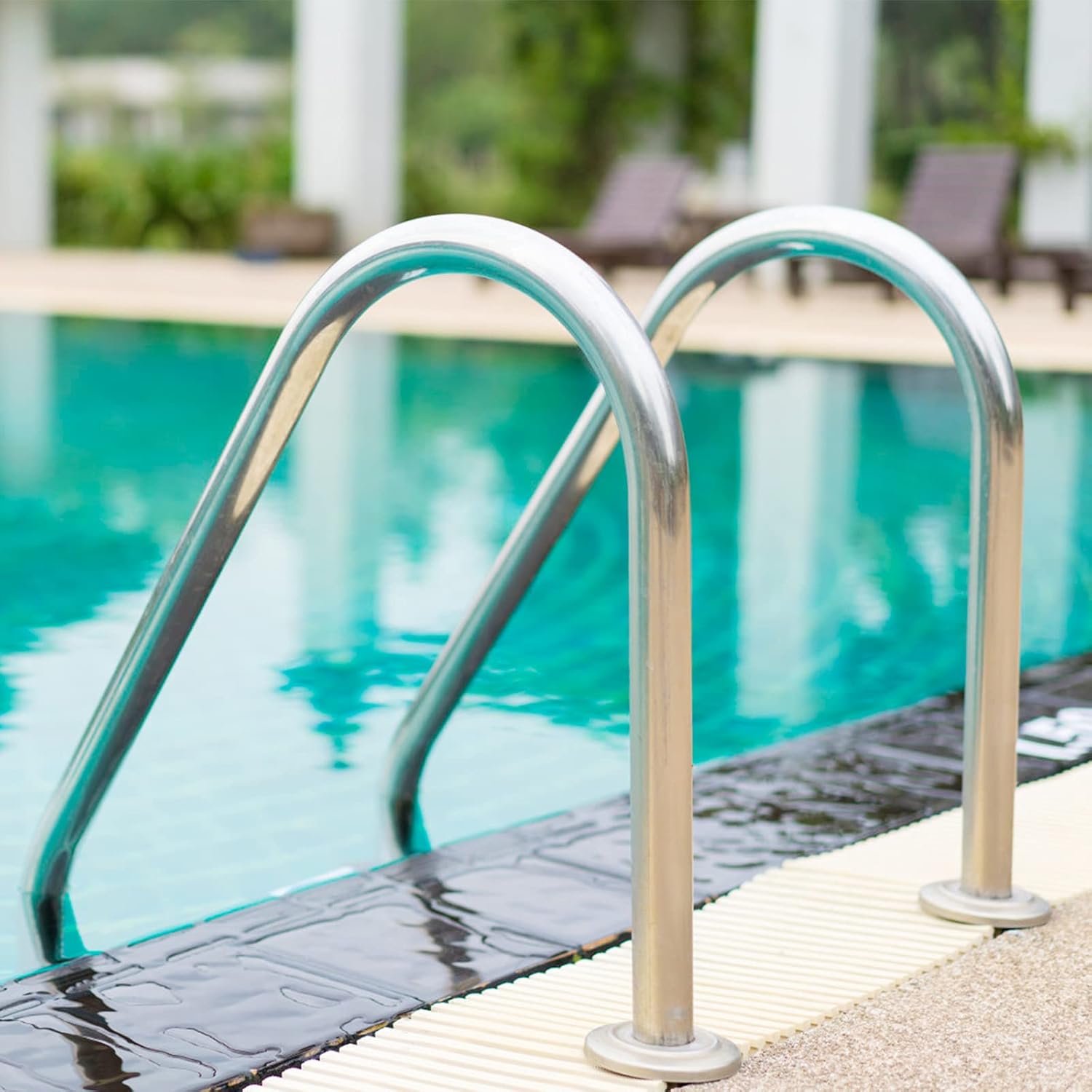 Goplus Swimming Pool Ladder for In Ground Pools Heavy Duty 3-Step Stainless Steel Pool Step Ladder with Easy Mount Legs, Weight Capability 330 lbs : Patio, Lawn & Garden