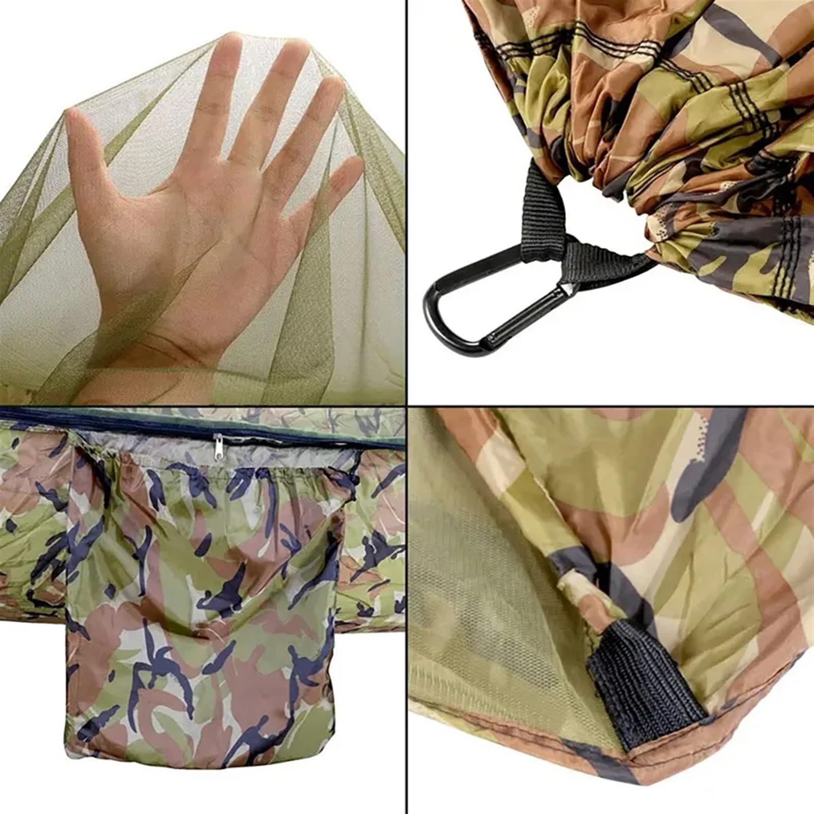Amaca 2 turisti Amache Portatili all'aperto con zanzariera Impermeabile da Campeggio for Il Tempo Libero Rifugi Sopravvivenza Ultraleggero Grande per l'escursionismo, Il Campeggio(Green02)