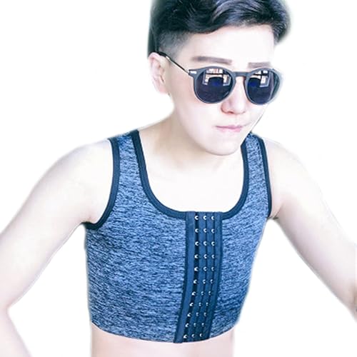 BaronHong Tomboy Trans Lesbian Summer Chest Binder Corset Plus Size Colorful Short Tank Top