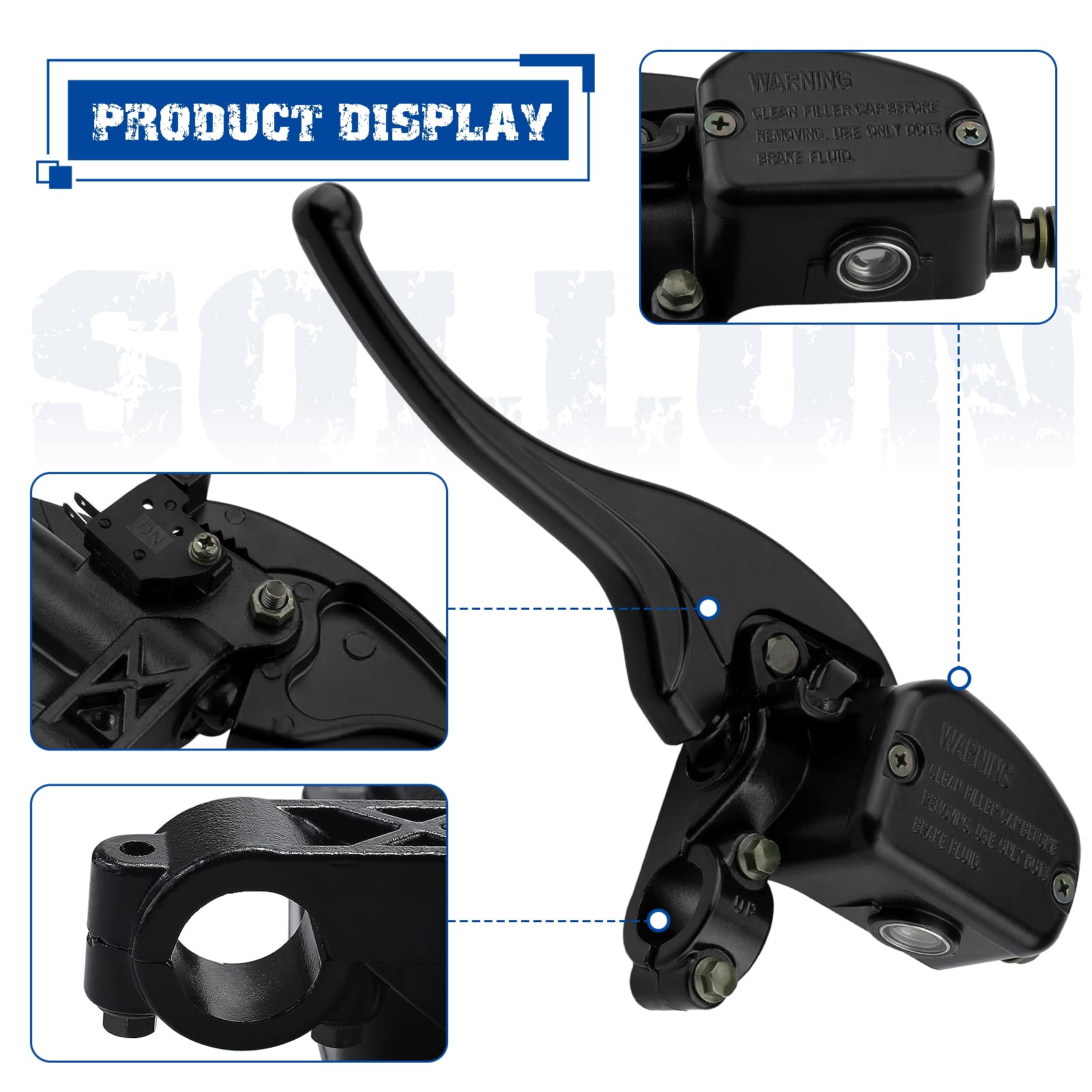 Sostituzione pompa freno anteriore mot Polaris Sportsman 300 400 450 500 600 700 800 SCRAMBLER 500 TRAIL BLAZER 330 TRAIL BOSS 250 7/8"22mm