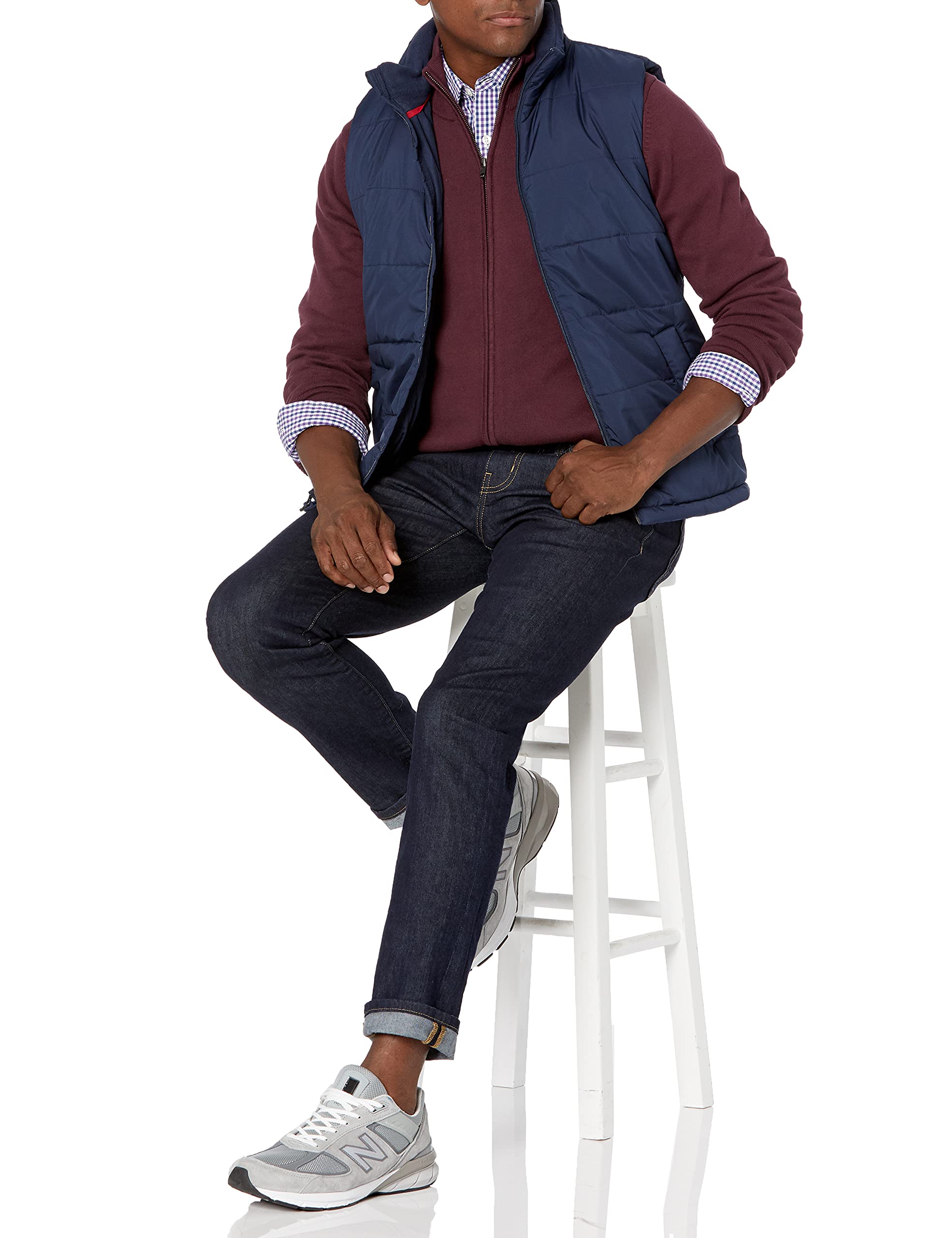 Amazon Essentials Piumino Smanicato di Medio Spessore Uomo