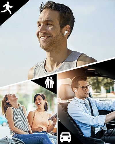 Miniatura 7 de IPXOZO Auriculares inalámbricos auriculares Bluetooth 53 en la oreja módec ENC y ANC auriculares inalámbricos verdaderos con micrófono ENC con