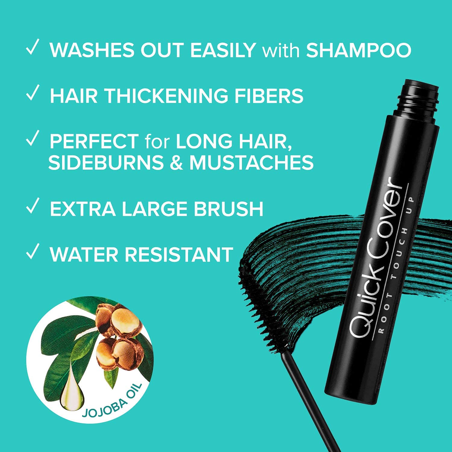 Kiss Colors Quick Cover Gray Hair Touch Up Brush Black BGC01 (2pcs) : Beauty & Personal Care