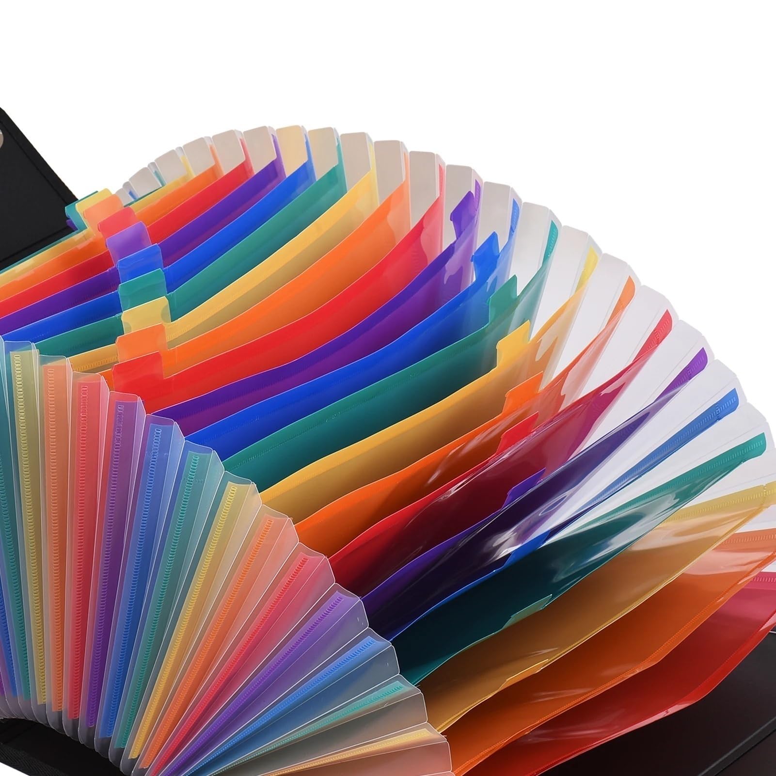 Organisateur de dossiers en accordéon 24 poches, étui extensible A4(Black)