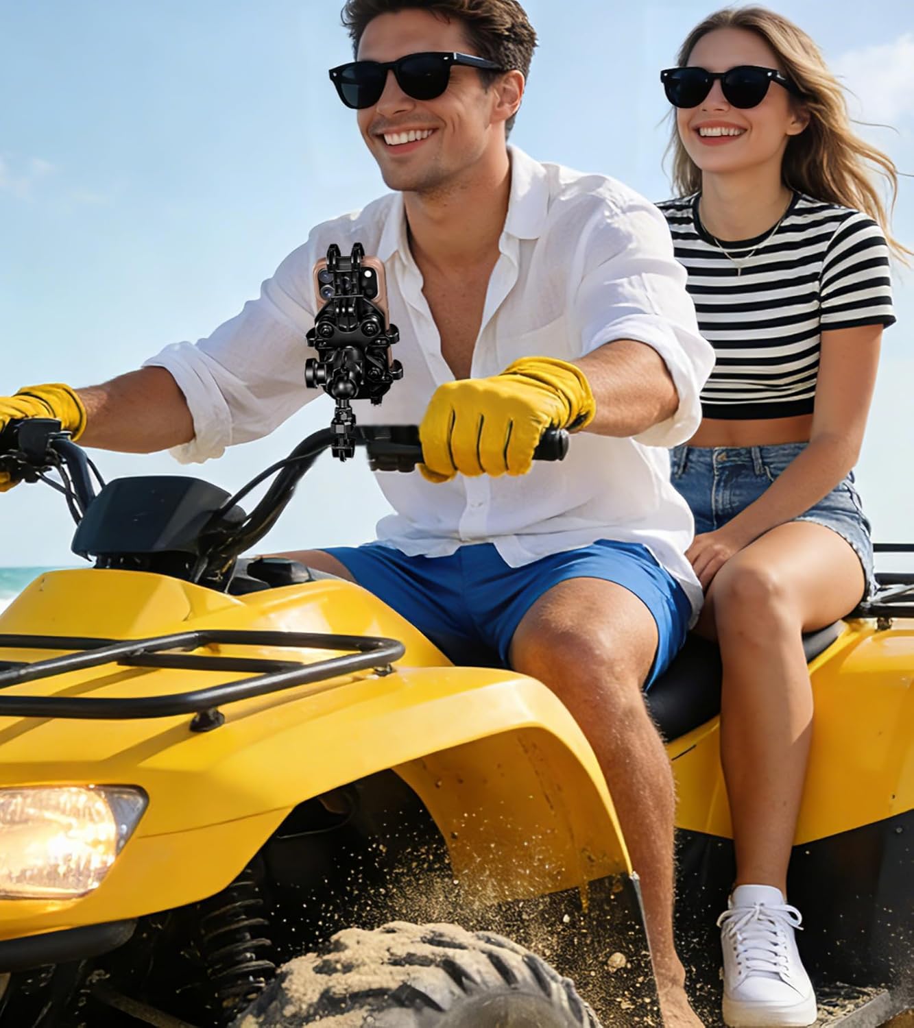 Installation of Kewig Motorcycle Phone Mount on ATV