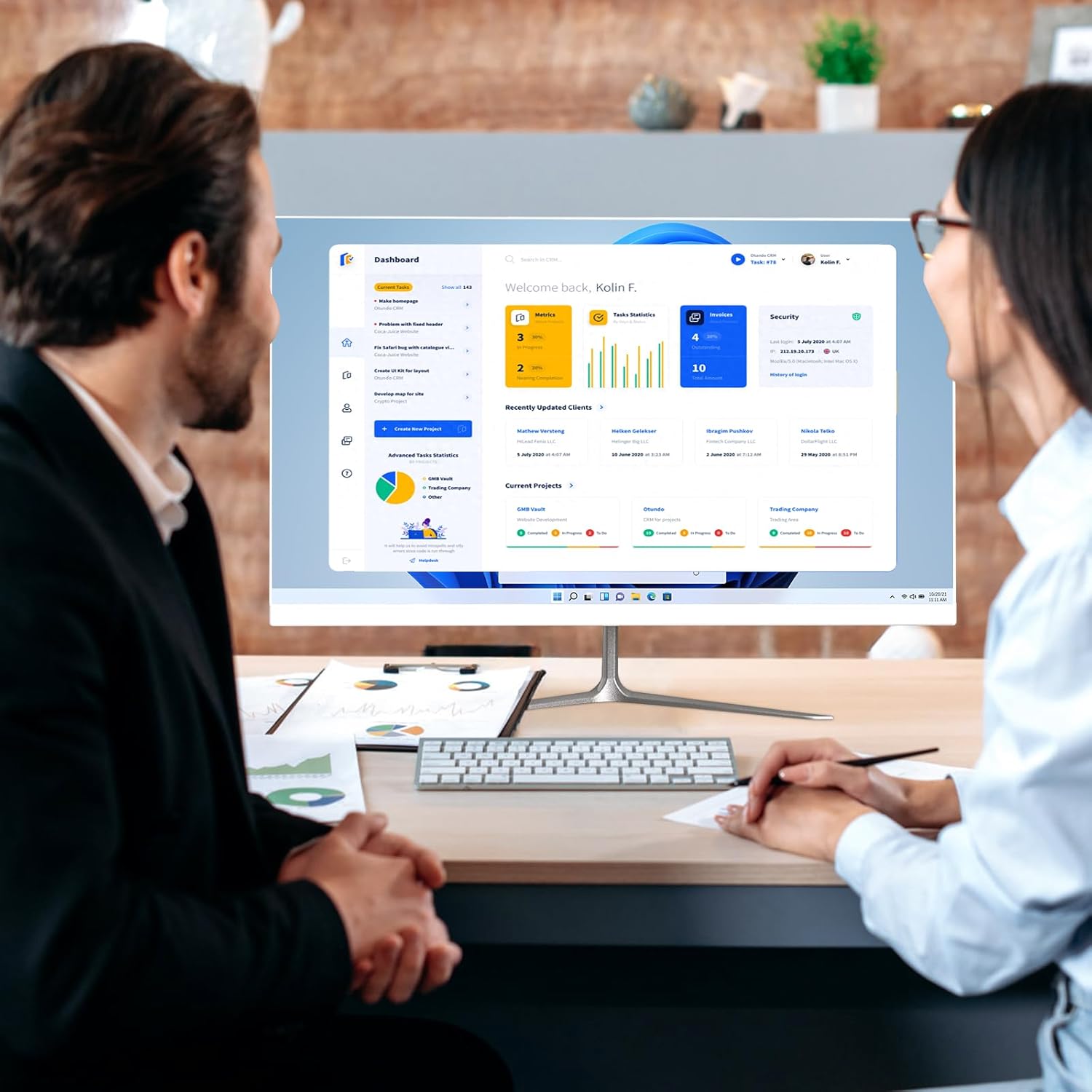 24" All-in-one Desktop Computer PC, FHD Display N5095 Quad Core 8G RAM 512G SSD ROM, WiFi Bluetooth Connection Desktop for Home Study Office Gaming