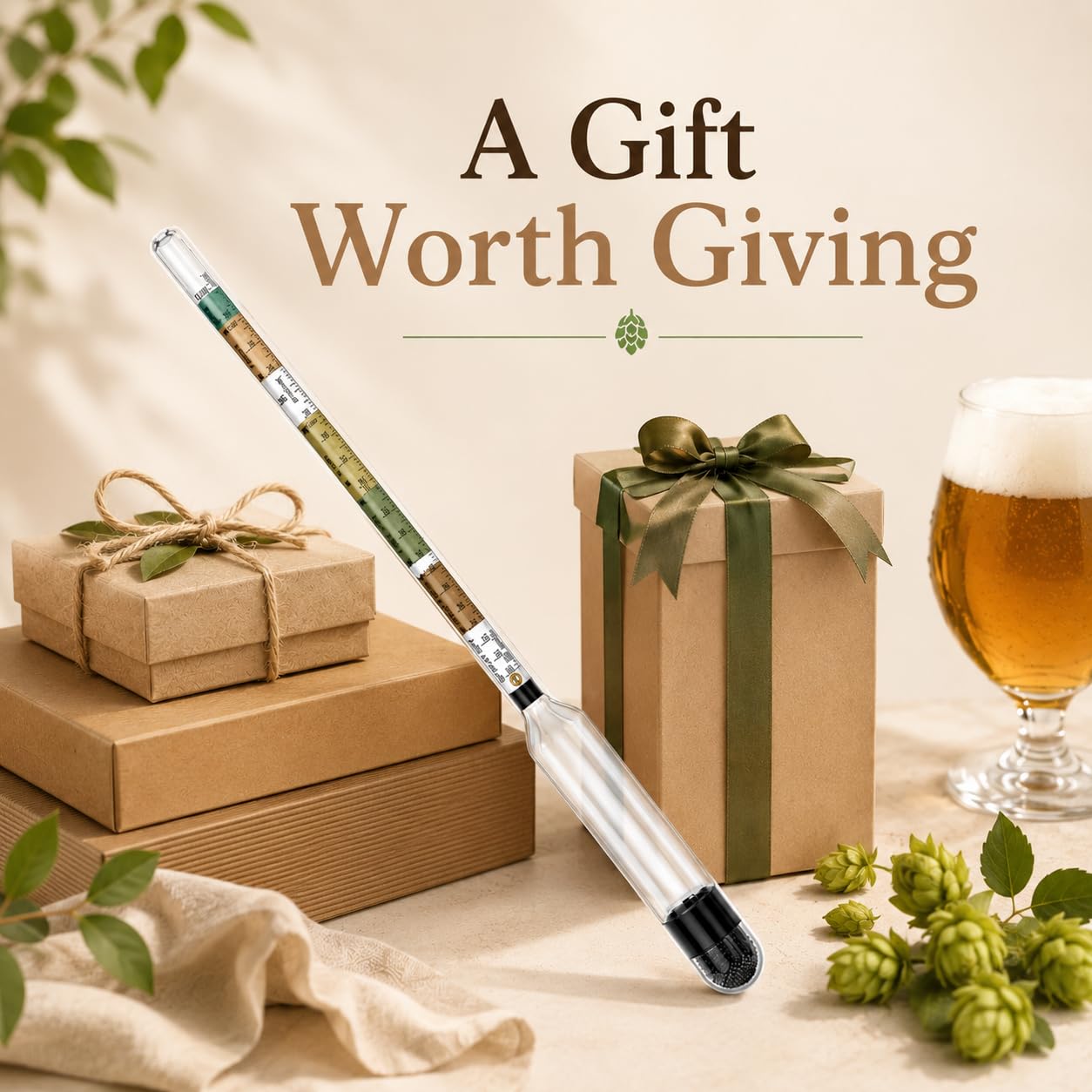 Triple Scale Hydrometer, Specific Gravity Hydrometer for Wine Making, Mead, Kombucha & Beer, Mead Making Kit, ABV Tester, Brix Tester, Hydrometer Alcohol Tester for Wine Making Supplies