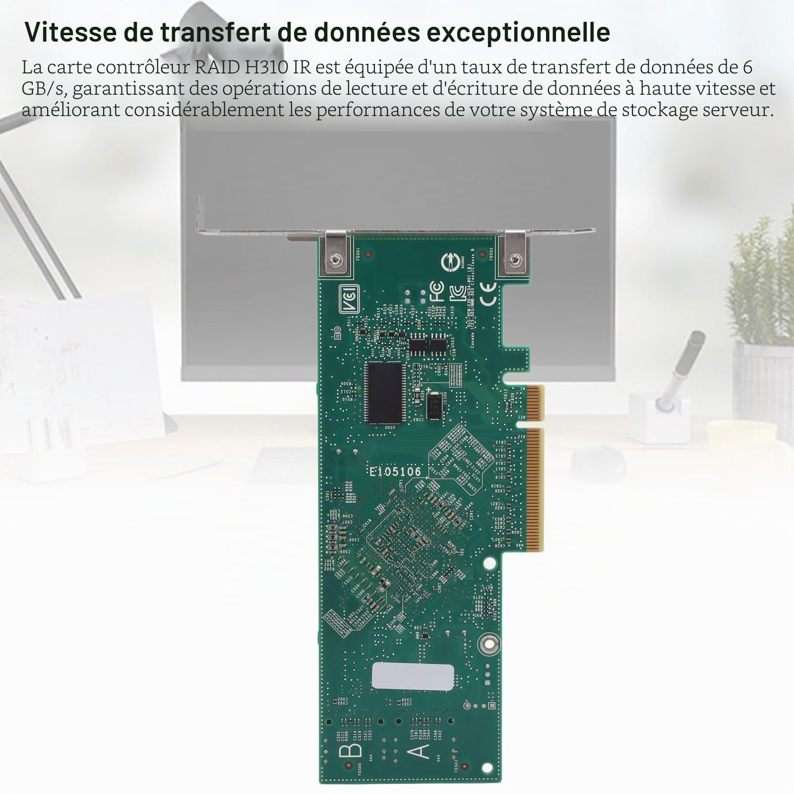 Carte Contrôleur Raid IR H310, Carte Réseau SAS PCI Express X8 6 Go/s pour Système Serveur