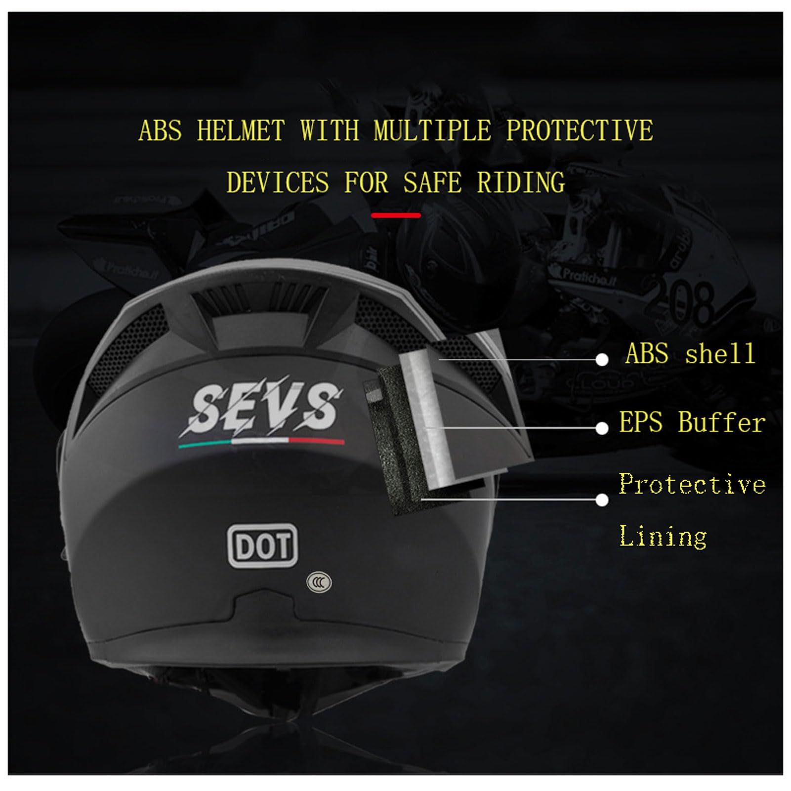 Kask motocyklowy Bluetooth z osłoną przeciwsłoneczną Kask motocyklowy pełnotwarzowy z homologacją DOT/ECE, kask motocyklowy dla dorosłych Kask motocyklowy modułowy (C L)