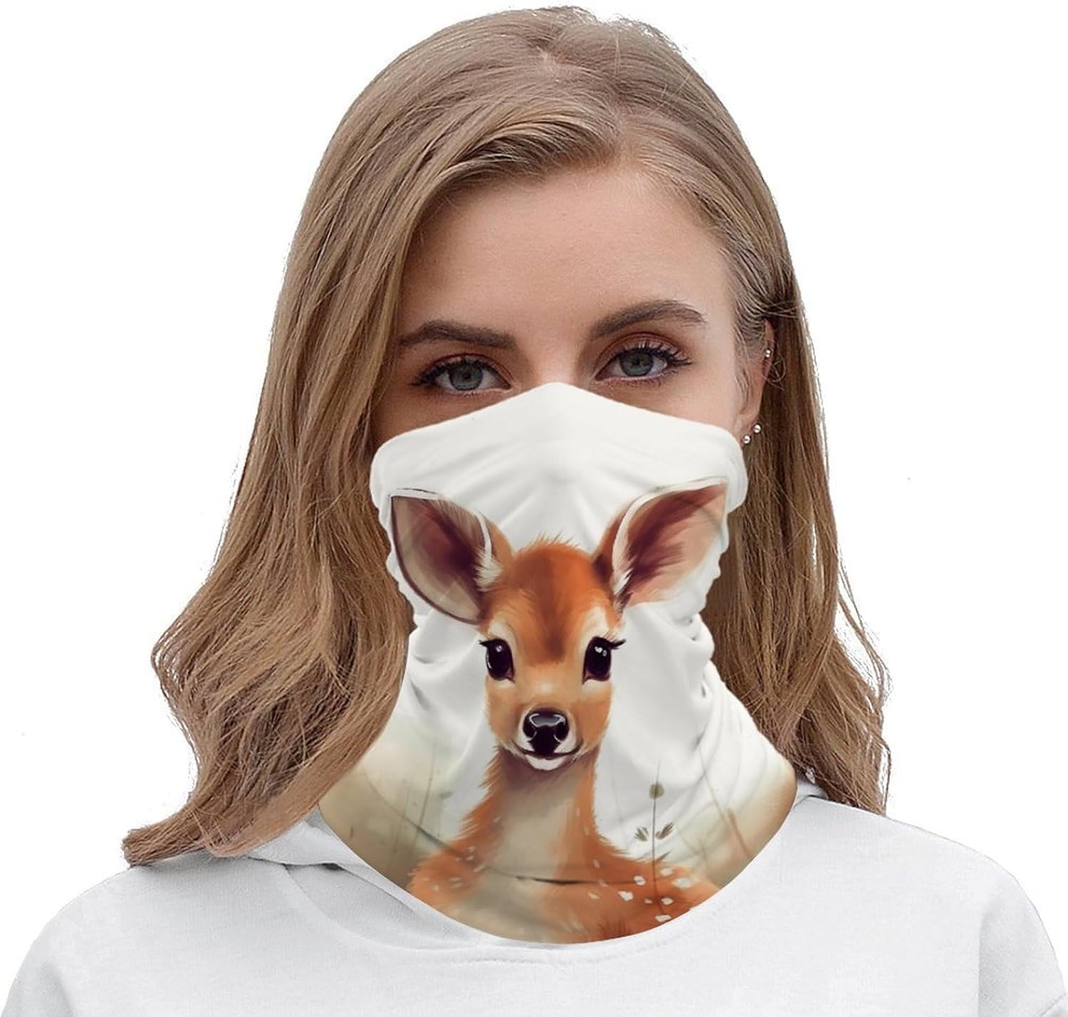 Sun UV Protection Neck Gaiter Upf 50+ Balaclava Ski Sika Deer Face Mask Summer Face Cover Scarf Breathable Bandana for Fishing Hunting Kayaking Hiking Cycling Outdoor Activities