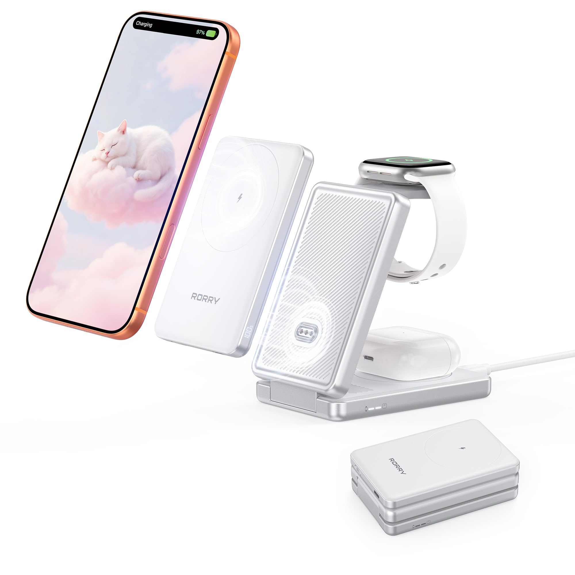 Rorry 充電ステーション ワイヤレス充電器 MagSafe対応 Amazon.co.jp: RORRY AuraDock ワイヤレス充電器 4in1【業界初 着脱式