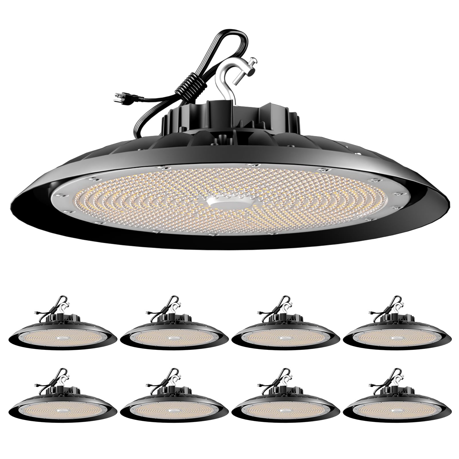 Lightdot LED High Bay Light 300W 45000lm AC100-277V 5000K High Bay LED Shop Light Commercial UFO Lights for