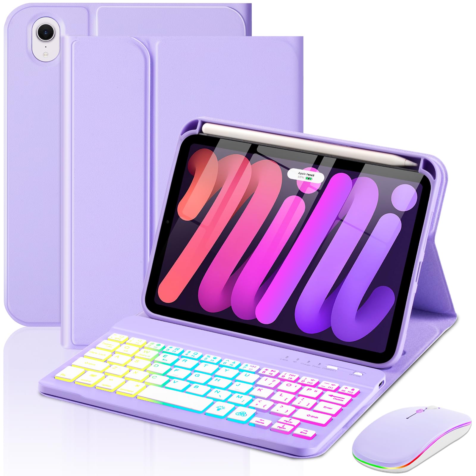 Amazon.com: EAMPANG Case with Keyboard Mouse for iPad mini 7th(A17