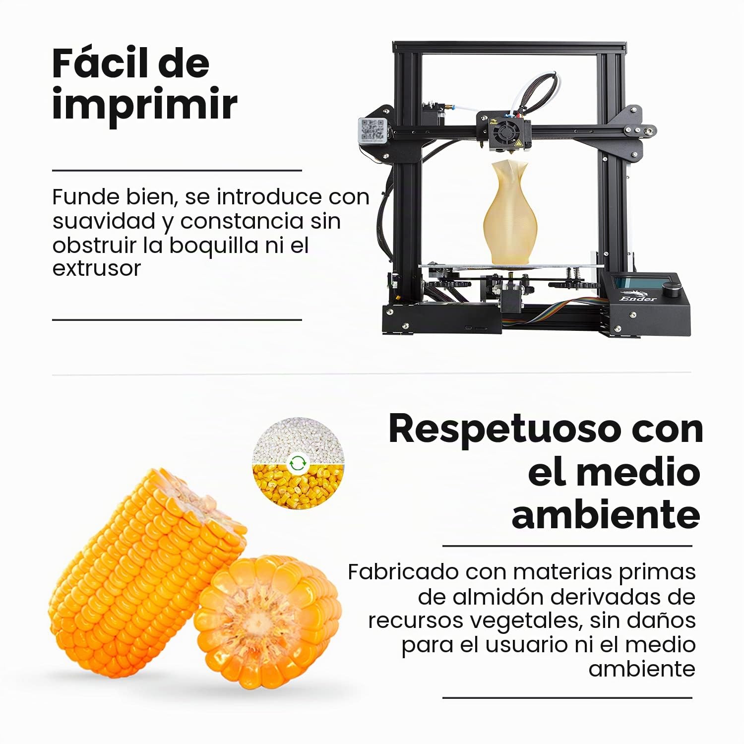 eSUN Filamento PLA+ 3KG, Filamento de Resistencia Mejorada Rojo Oscuro