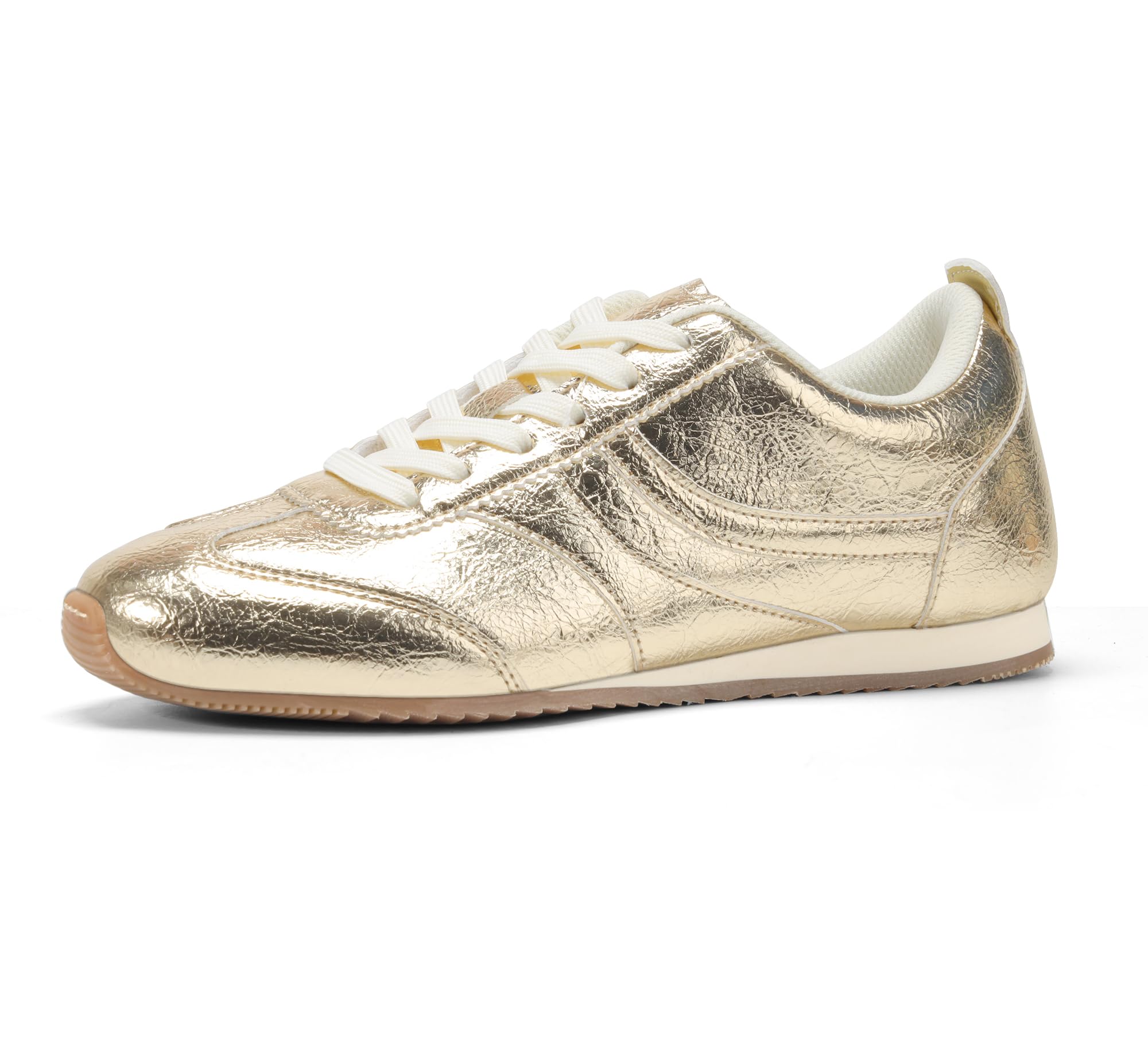 LUCKY STEP Women's Fashion Sneakers Low Profile Trending Lightweight Comfortable Casual Walking Workout Retro Athletic Low Top Tennis Shoes