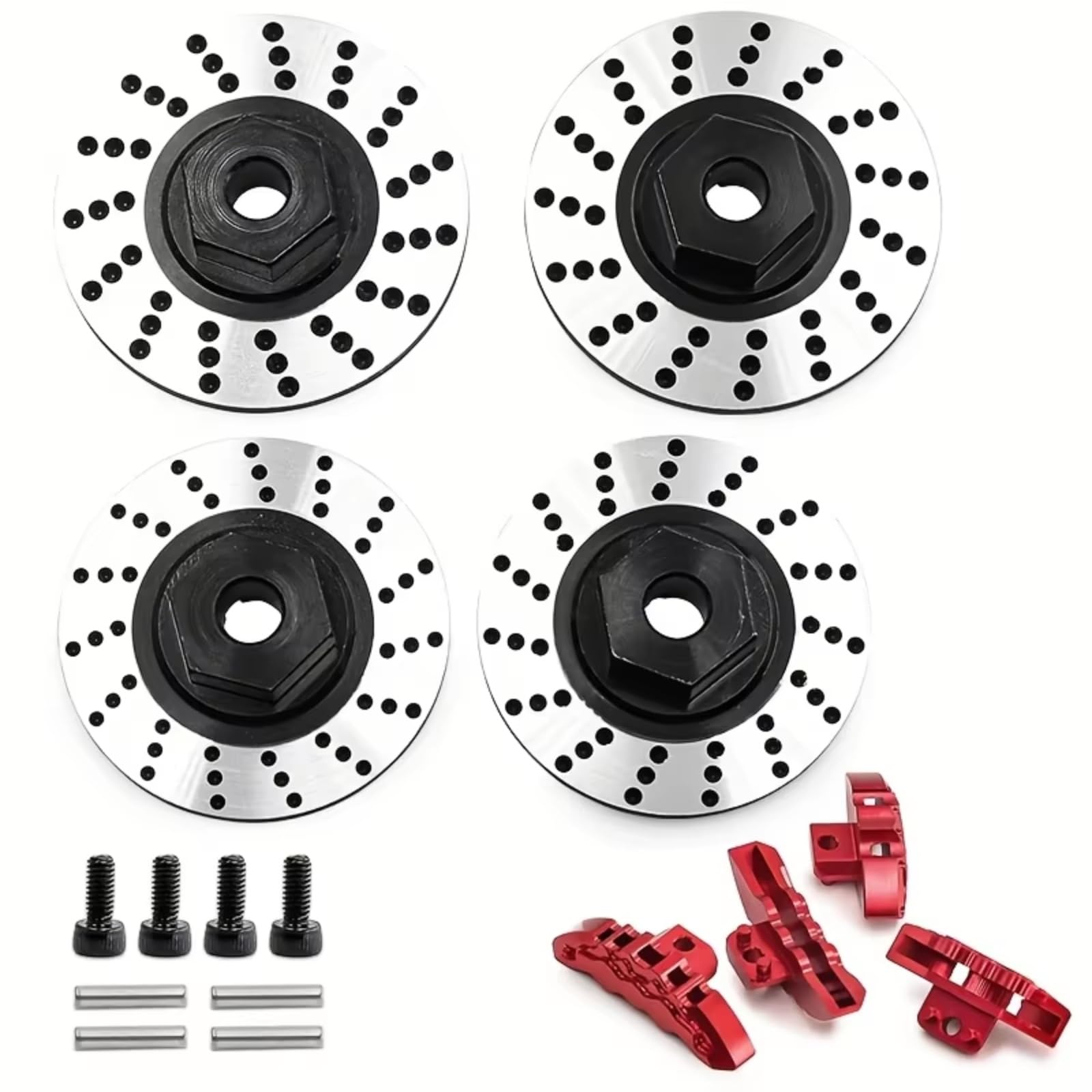 Juguetes Accesorios Compatible con Traxxas 4-Tec Coche Derrape Tracción Trasera 1/10 RC Piezas Upgrade Discos Freno Delanteros Y Traseros 8352 8367