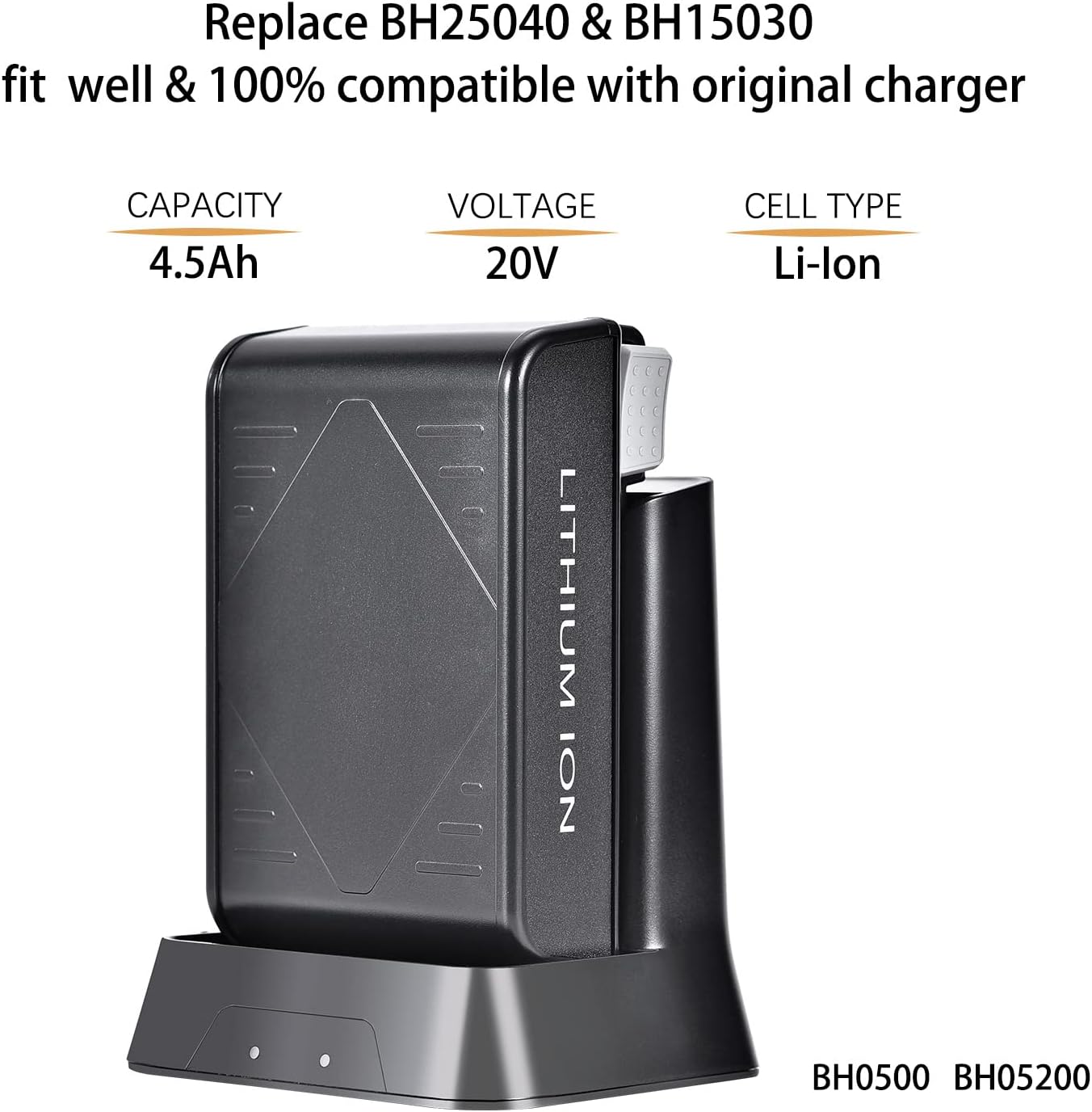 Remate 4500mAh 20V Battery for Hoover ONEPWR Compatible with Hoover Cordless Vacuum Cleaners Replacement BH15030 BH25030 BH25040 BH15260PC etc.