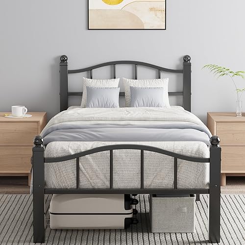 Metal Twin Bed Frames, Noise-Free Design & Underbed Storage Heavy