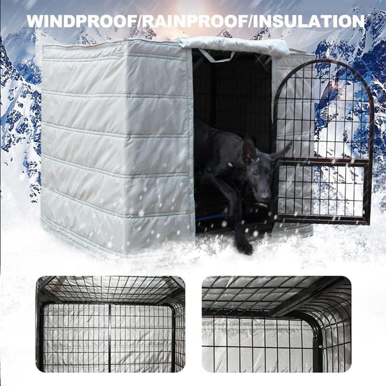 Abdeckung Für Hundezwinger - Schalldichte Und Regendichte Schutzhülle Für Haustierzubehör - Käfigabdeckungen Für Hundetransportboxen,Für Den Außenbereich, Garten, Terrasse, Hof Und Balkon
