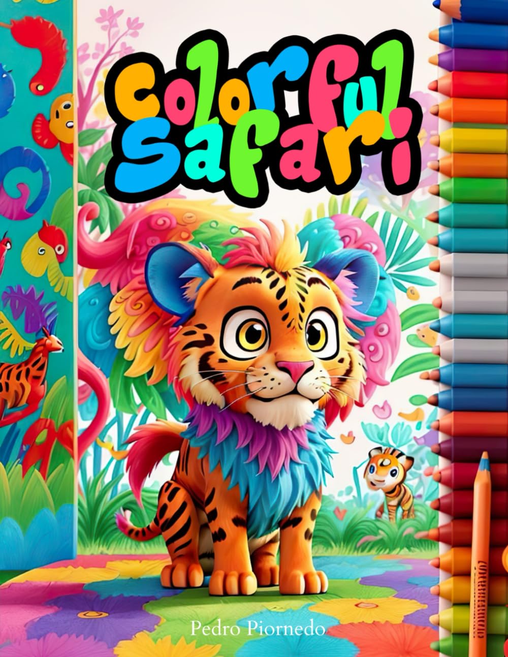 Colorful Safari: Where Every Page is an Adventure: Coloring book for children, filled with different fantastic animals