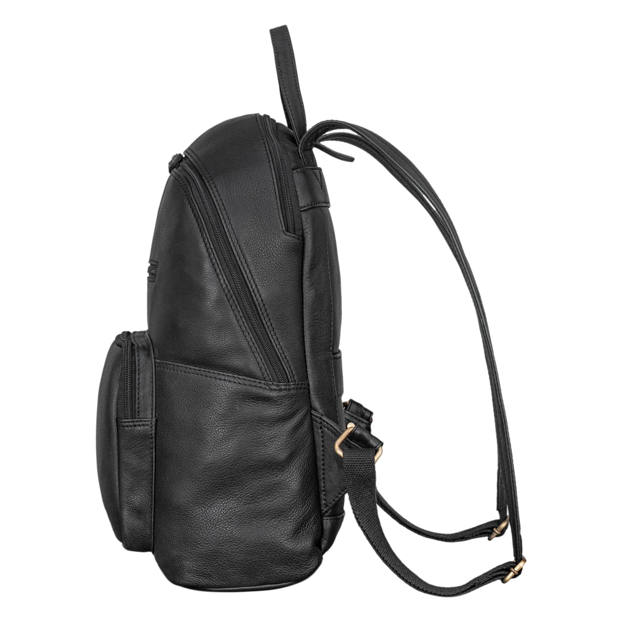 STILORD "Caius" skórzany daypack damski i męski plecak laptopa 10,1 cala plecak studencki plecak miejski mężczyźni prawdziwa skóra Kolor:czarny