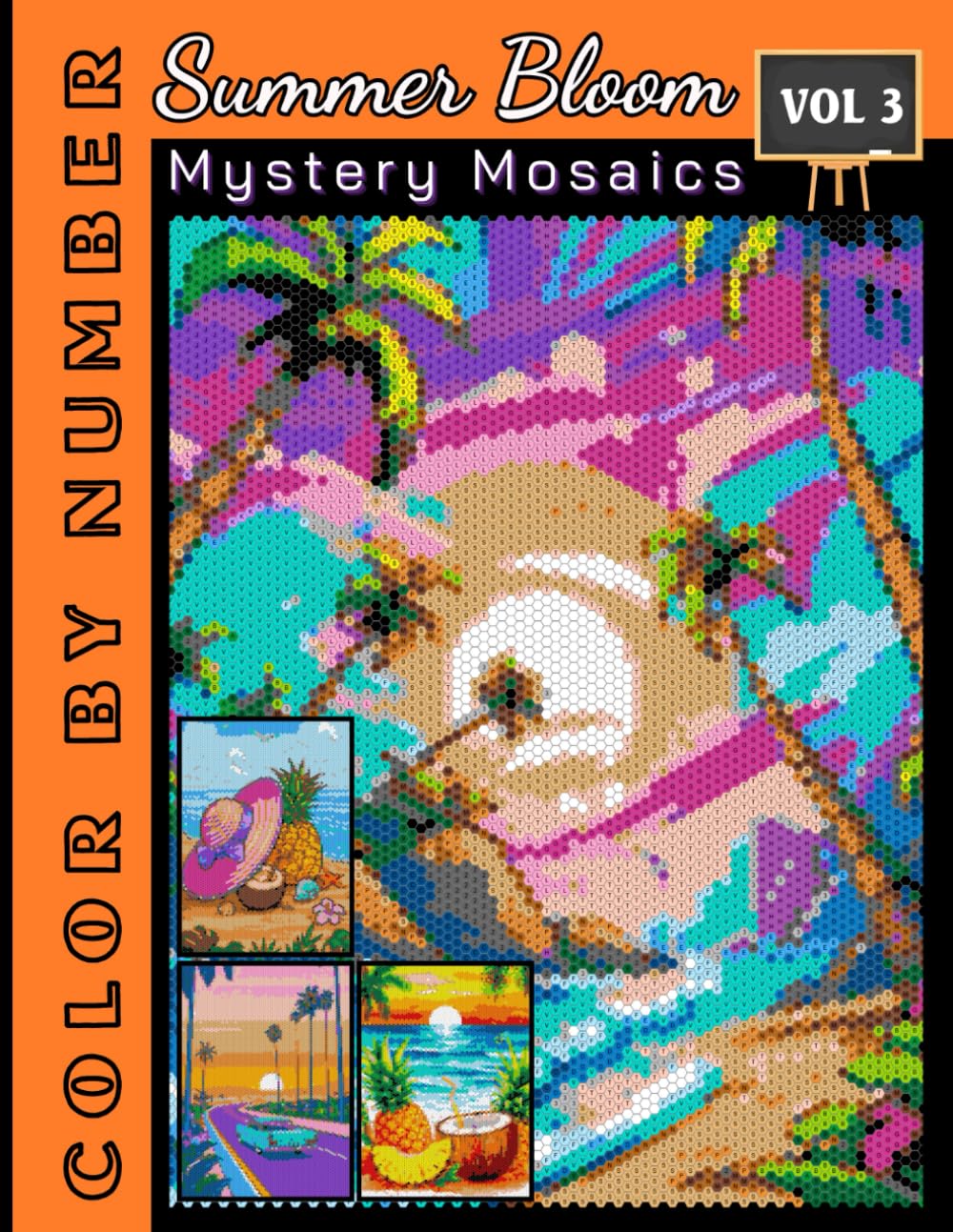 Summer Bloom Mystery Mosaics Color by Number: Coloring Book with Scenic Views from Around the World for Adults & Teens Volume 3