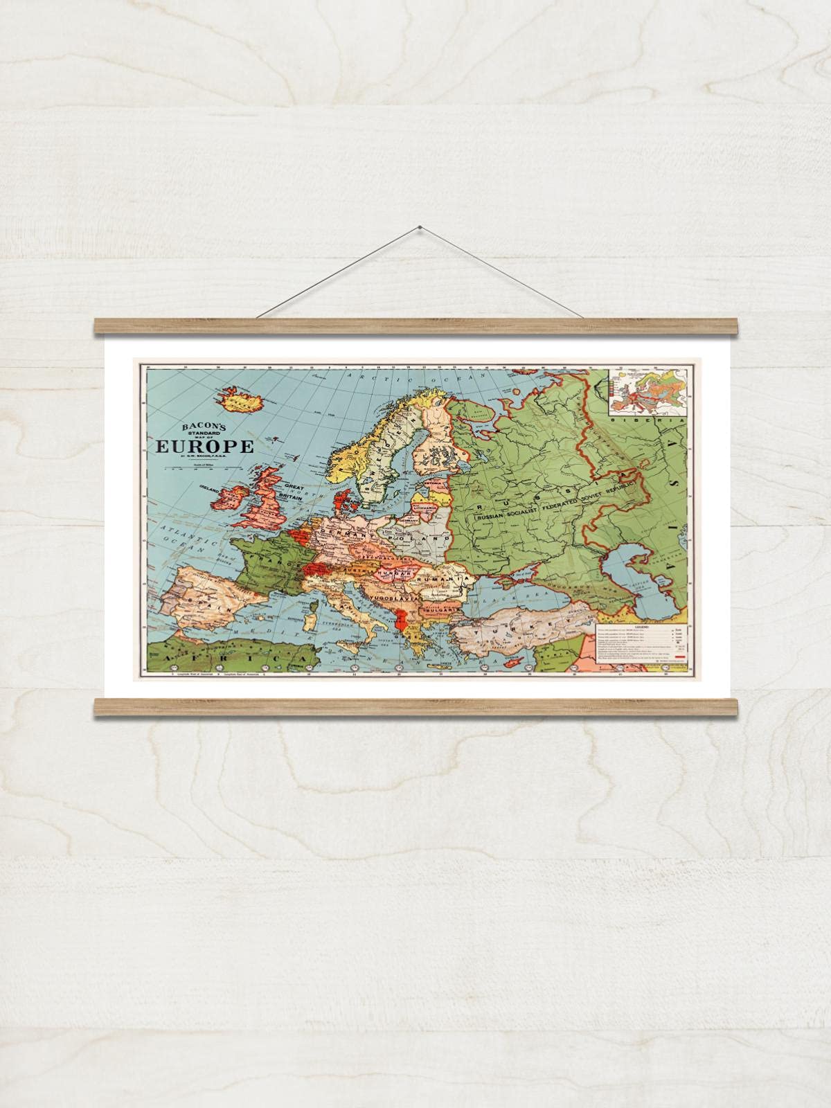 Wowposters Bacon's Standard Map Of Europe Poster - 30X40 Cm