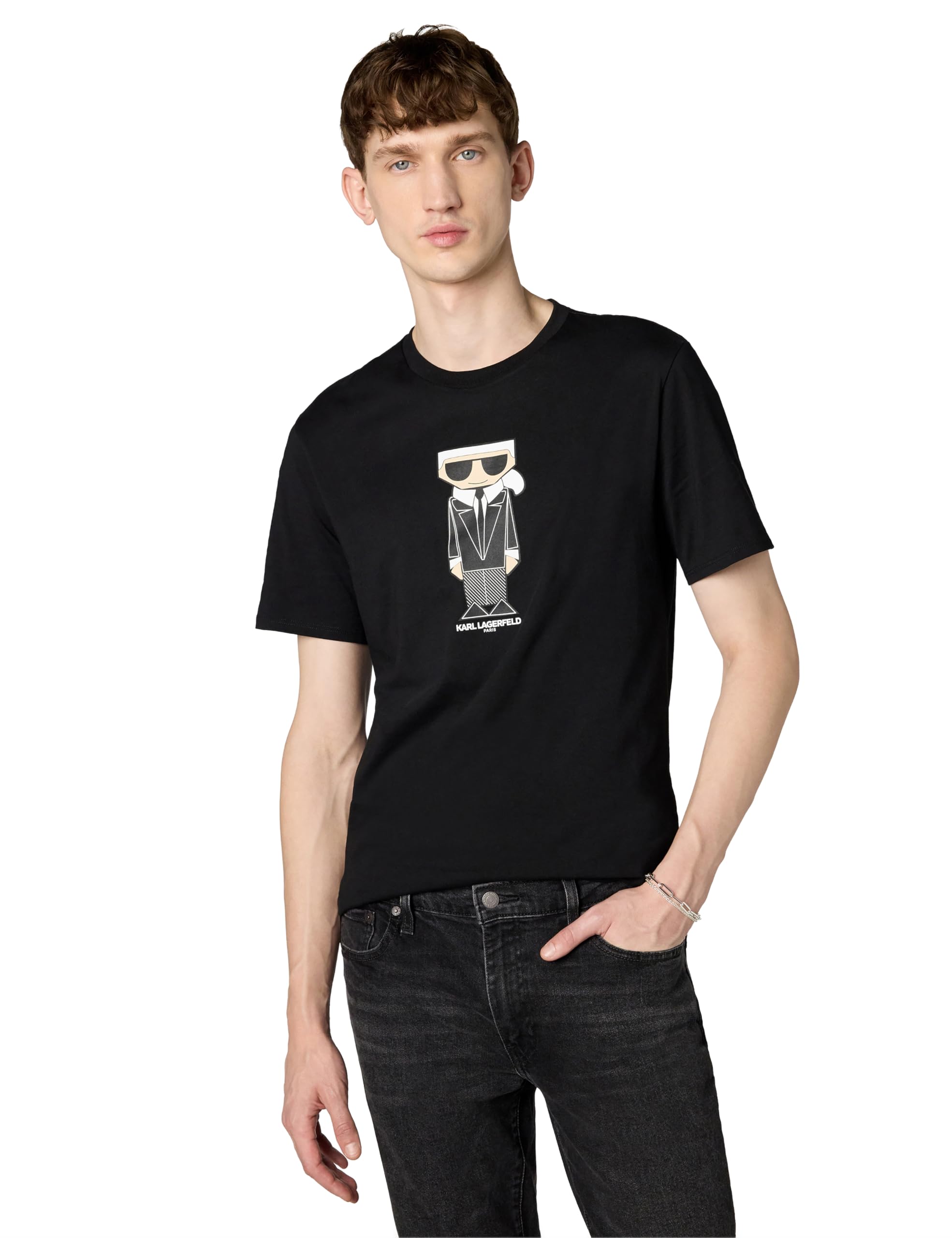 KARL LAGERFELD T, Kocktail Karl, Short Sleeve Crew Neck Men’s Shirt