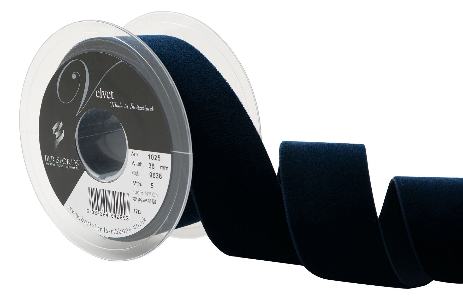 Berisfords Velvet Ribbon, Nachtblau, 102 x 45 x 102 cm