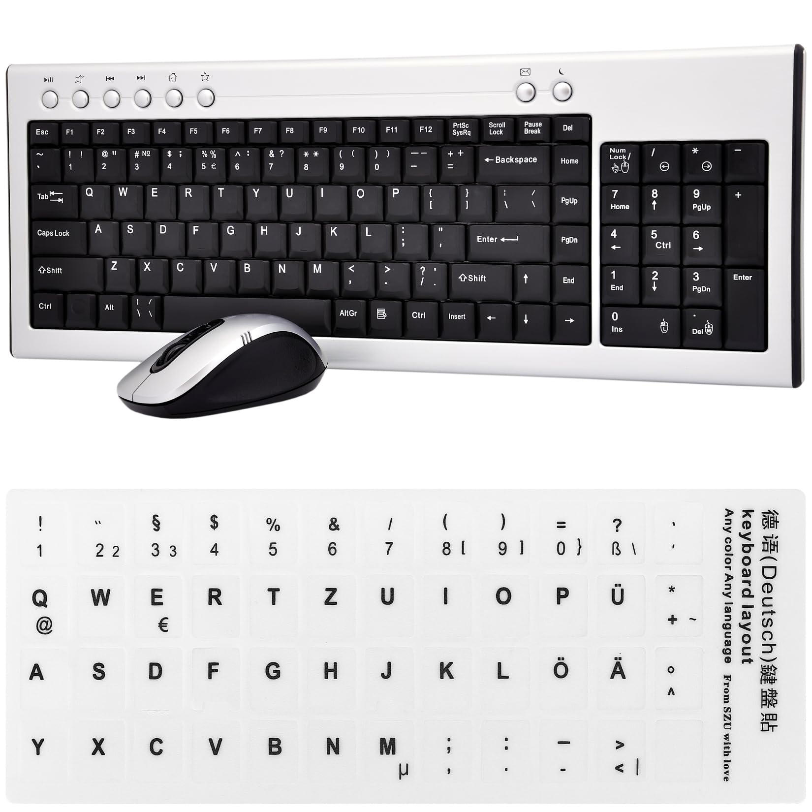 Adesivi Tastiere AZERTY, Adesivi Sostitutivi con Lettere Tastiera Layout Frances