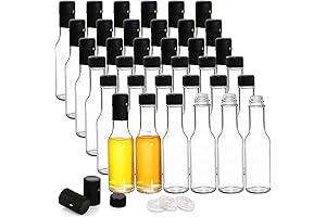 Cedilis 36 Pack - 3oz Exquisite Glass Bottles with Lids