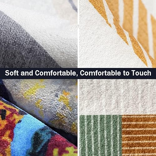 Miniatura 7 de LIKETN Alfombra de área abstracta de arte moderno, alfombra de decoración de lujo para casa de campo, dormitorio, sala de estar, patio, cocina,