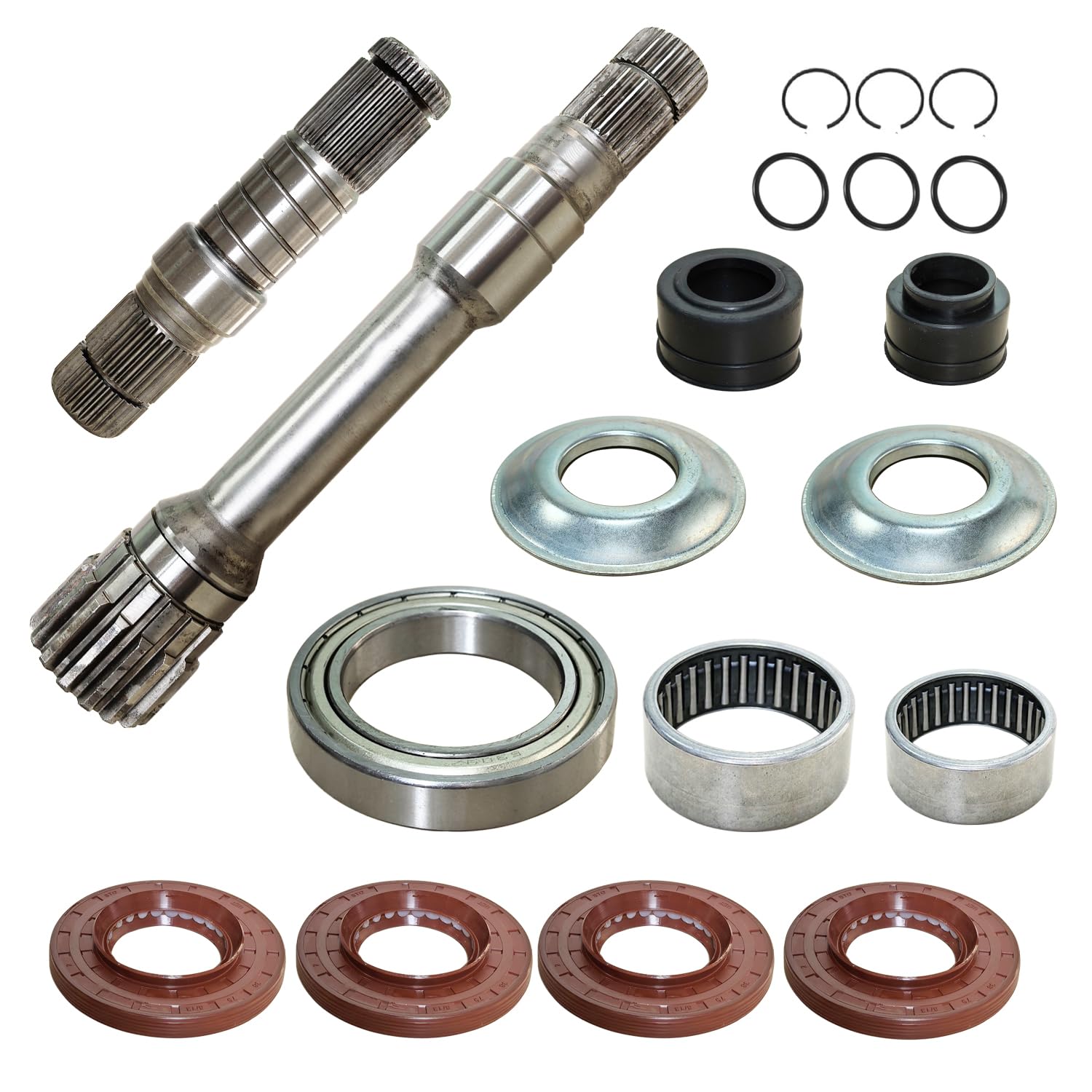 Right Front Differential Axle & Intermediate Shaft Kit | Direct Fit Compatible with 2012-2024 Dodge R 1500/Classic DT 4WD/AWD Replaces OEM# 68146594AB, 68257421AF | 19-Pc Stub Shaft Assembly
