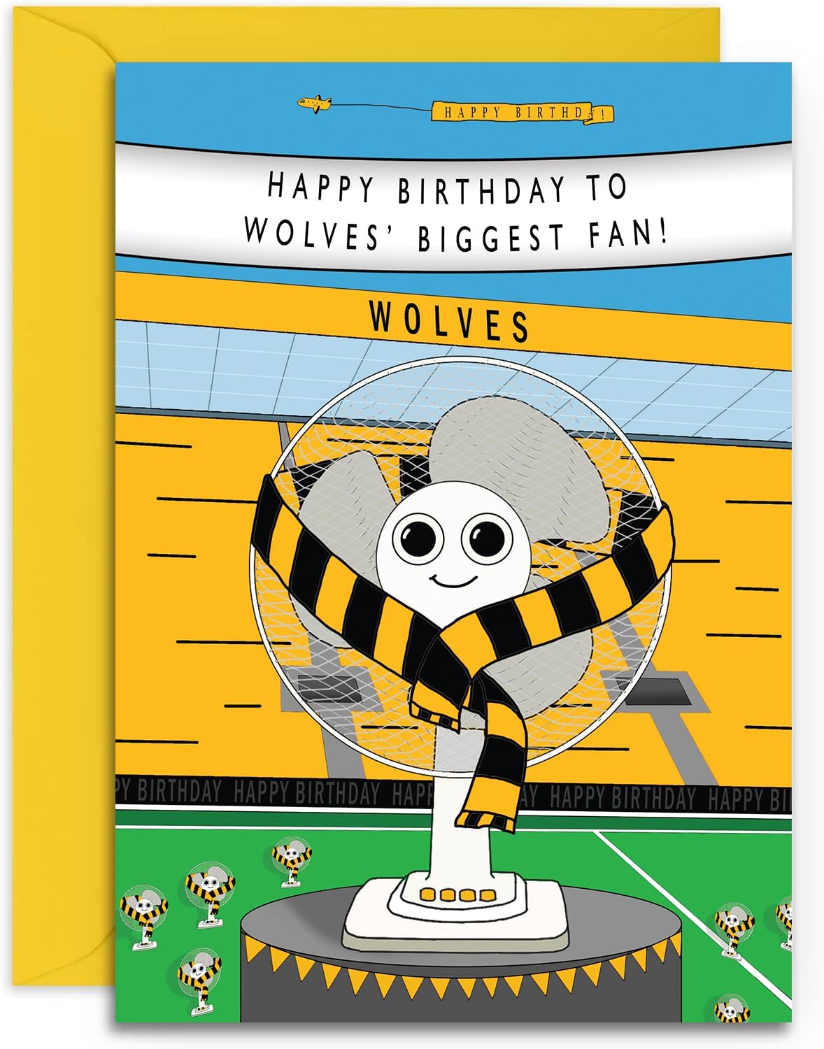 Wolves birthday card: The Cards Man Football Birthday Card 
