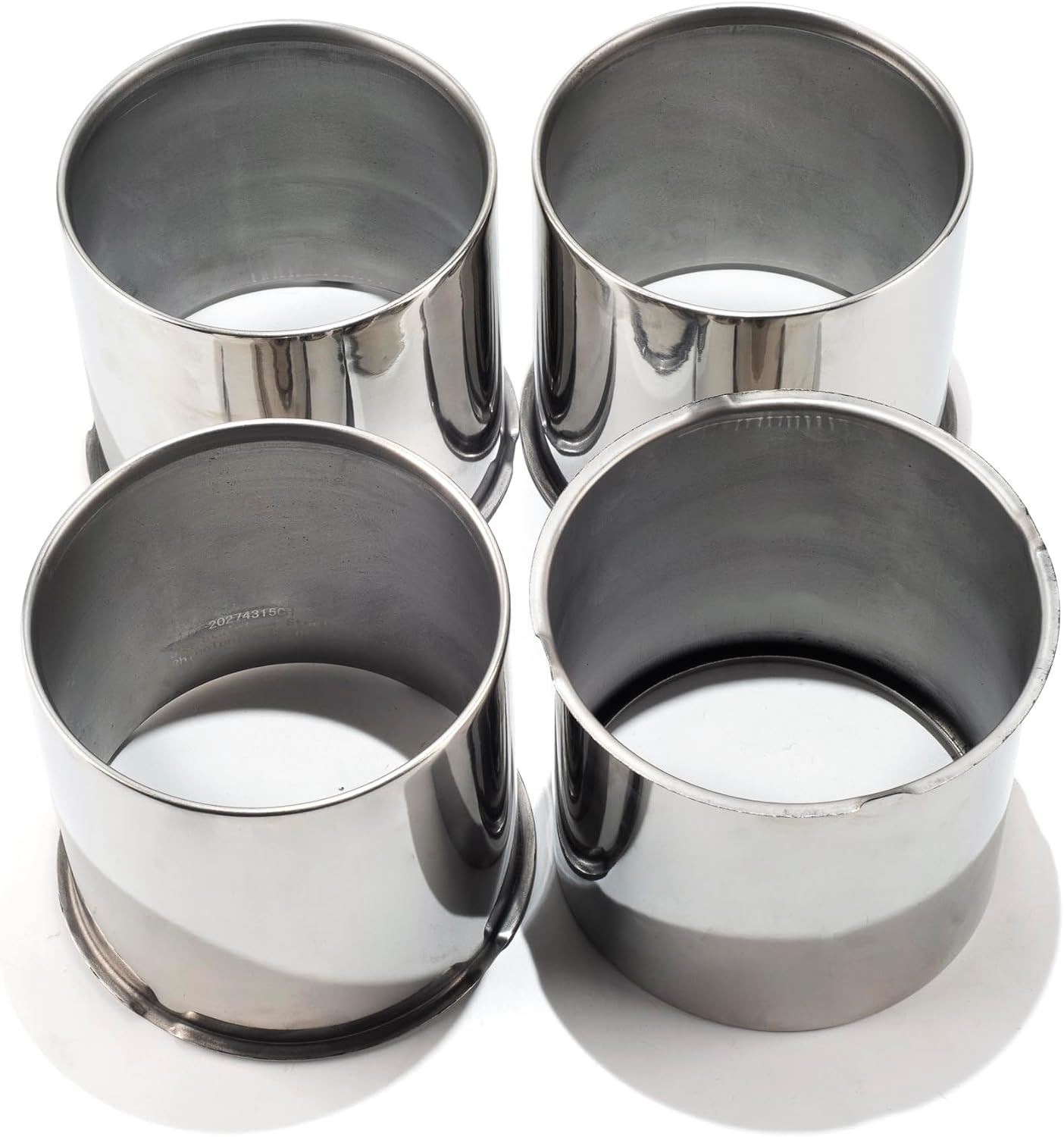 Stainless Steel 5.15inch Wheel Center Caps Opened End Hub Cap Fit 5.15" Bore Rims Truck Trailer RV SUV Chrome Push Through Wheel Cover, 4Pcs