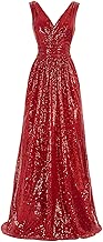Kate Kasin Women Sequin Bridesmaid Dress Sleeveless Maxi Evening Prom Dresses - coolthings.us
