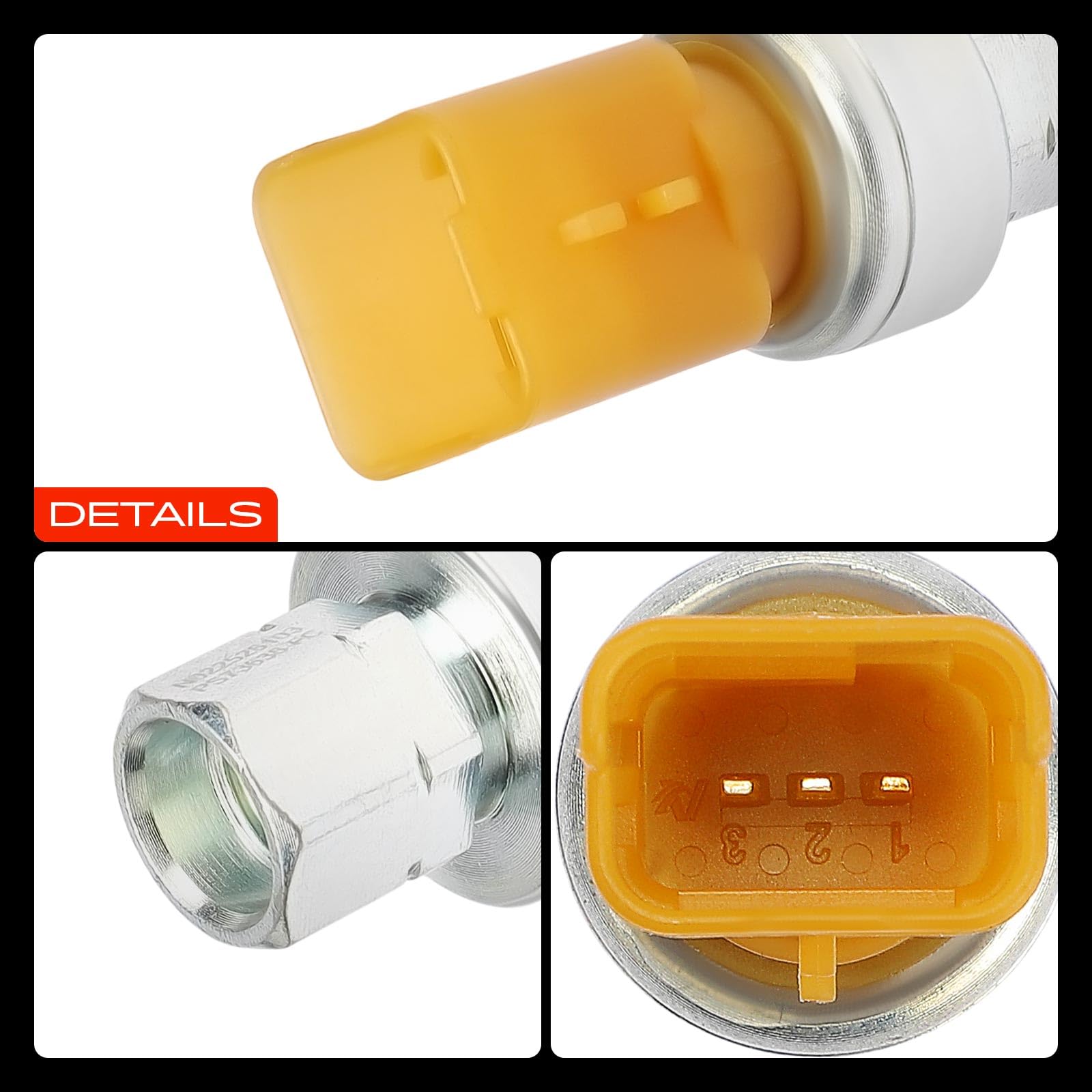 Frankberg Capteur de pression d'admission 3-Pôles Compatible avec 207 CC WD 208 I CA CC 207 WA WC C3 III SX C3 Aircross II 2C 2R Remplacer# 9673006380