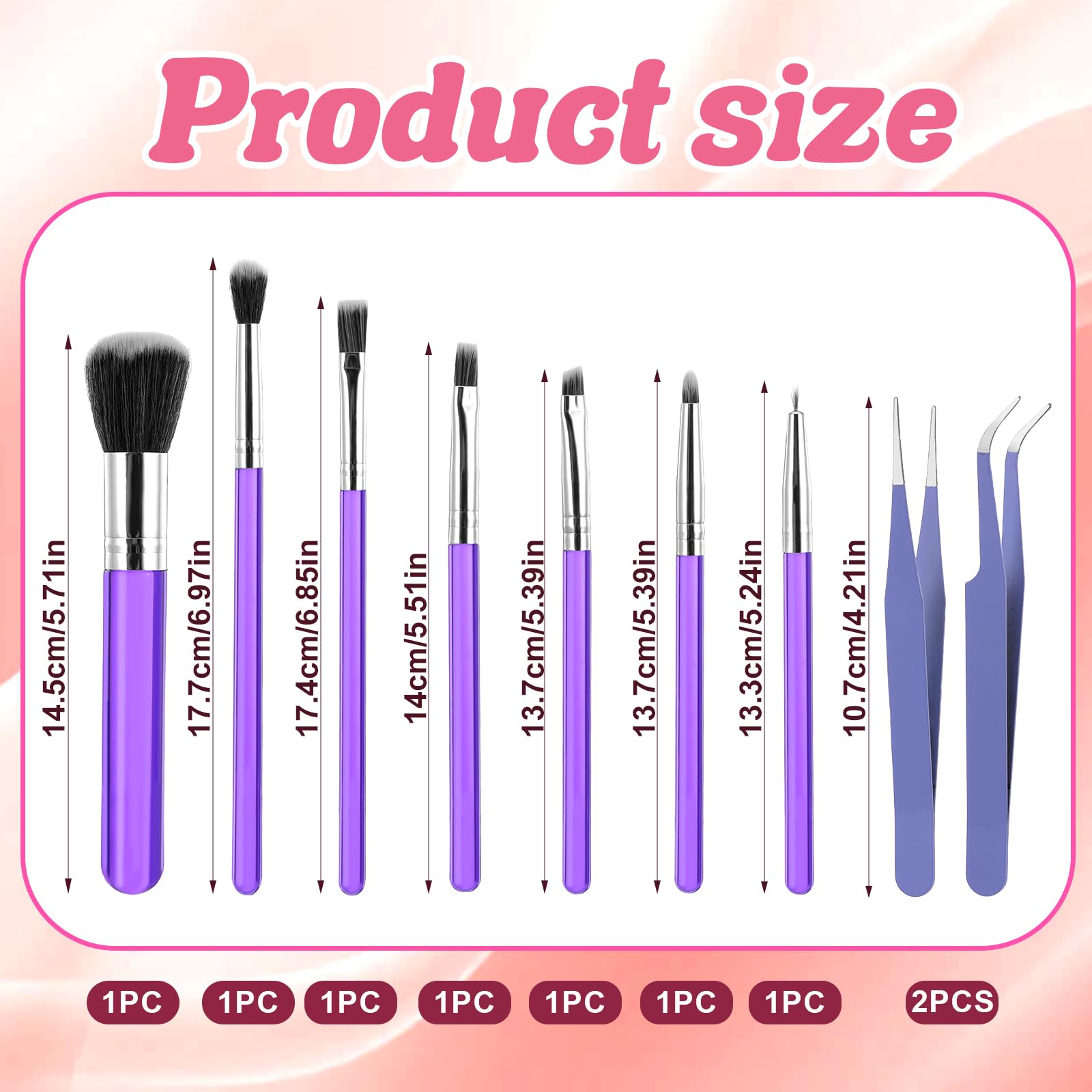 Cake Decorating Brush Set - 9 Pieces -2