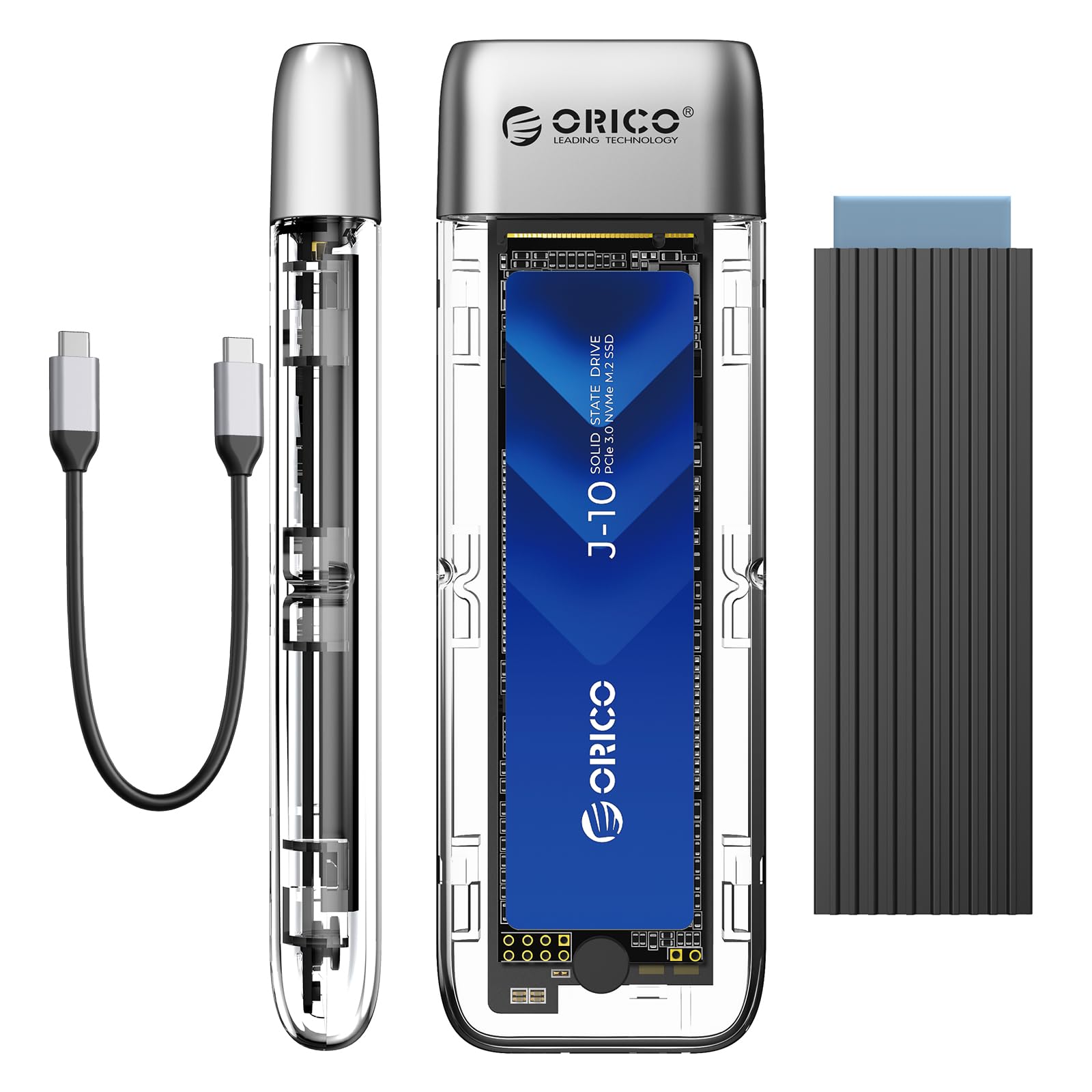ORICO M.2 NVMe SSD Enclosure, Tool-Free USB 3.2 Type-C 10Gbps to M.2 SSD Enclosure for SATA/NVMe M.2(M-Key/B+M-Key) SSD Support 2230/2242/2260/2280, Up to 4TB (B0CX4RDMZZ) Amazon Price History, Amazon Price Tracker