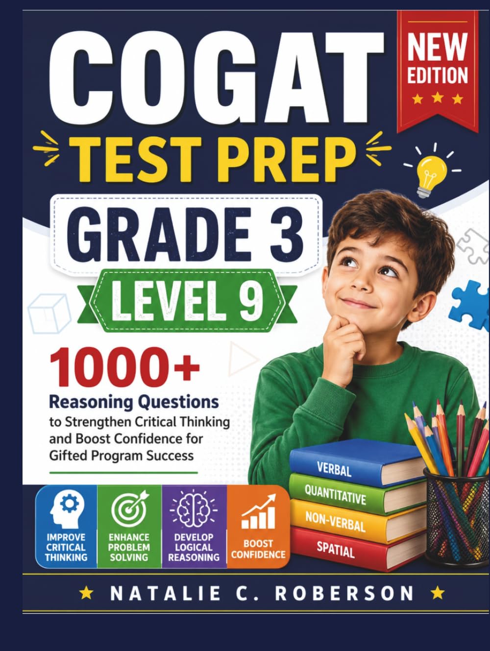 COGAT TEST PREP GRADE 3 LEVEL 9: 1000+ Reasoning Questions to Strengthen Critical Thinking and Boost Confidence for Gifted Program Success