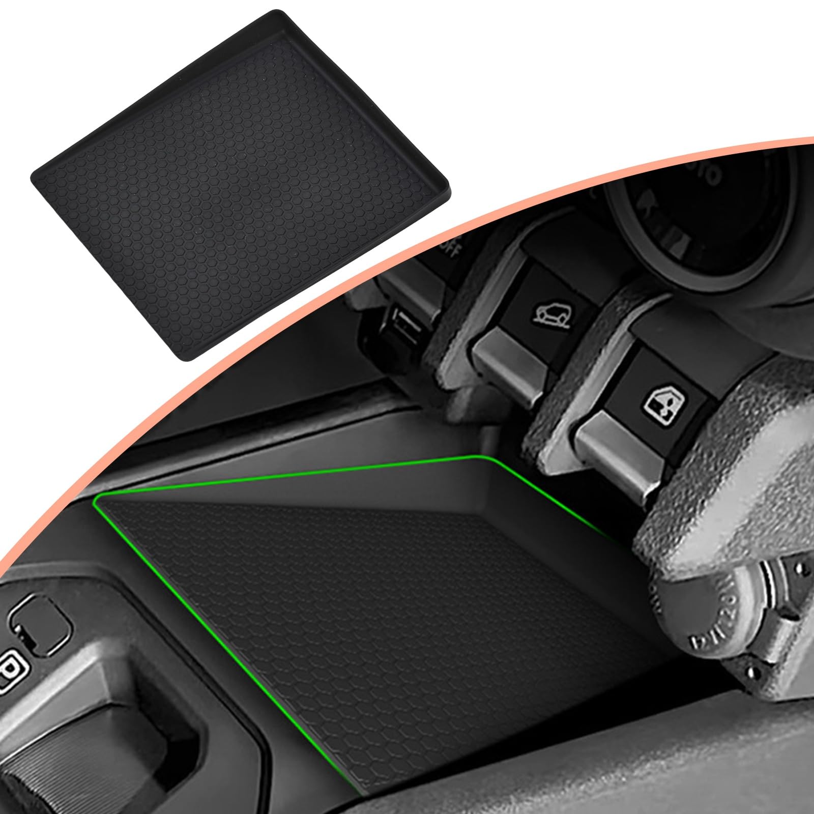 Organizer pod konsolę środkową do Suzuki Jimny JB74/JB64 2024-2025 | Specjalnie zaprojektowana taca, antypoślizgowa i chroniąca przed zarysowaniami, akcesoria do wnętrza samochodu