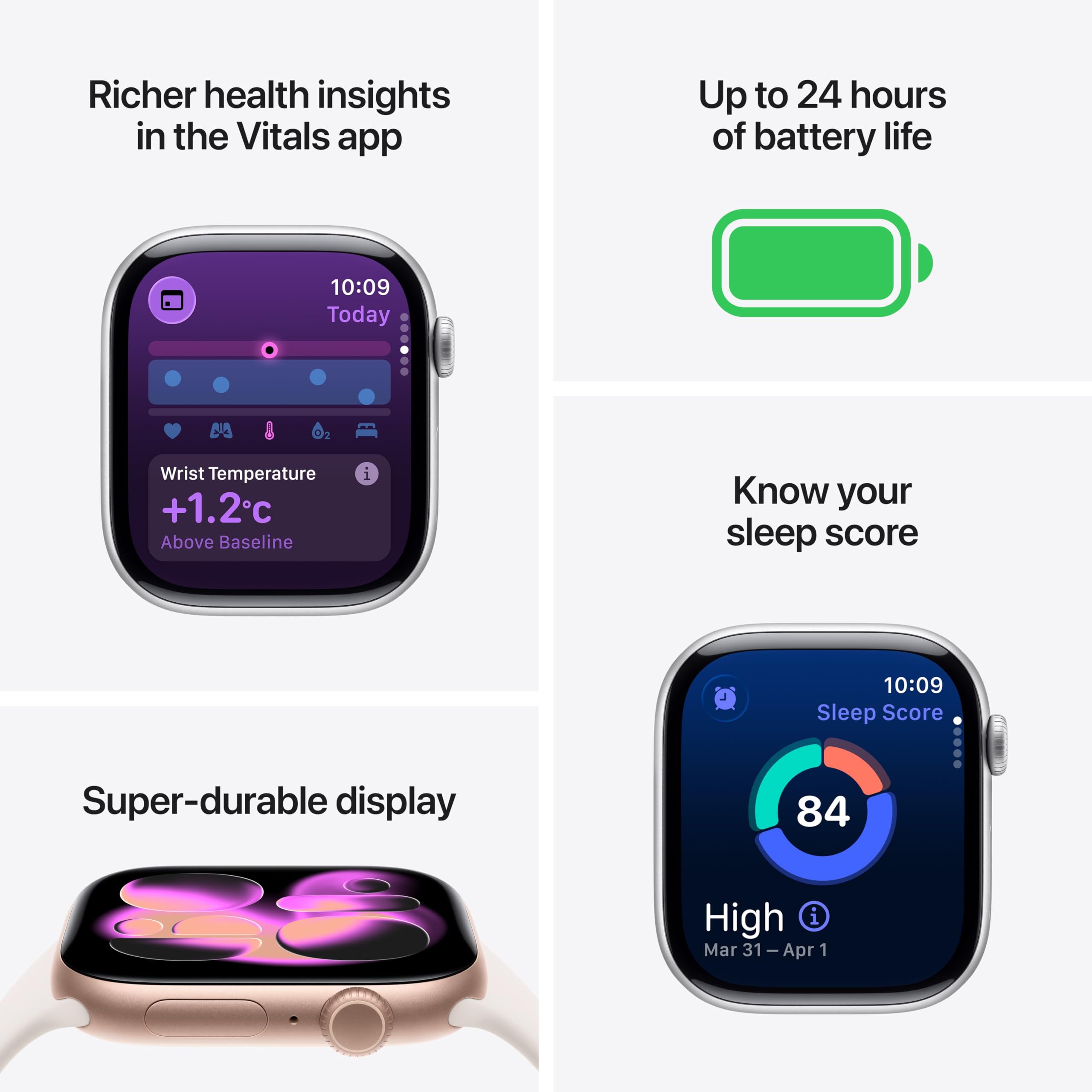 Apple Watch Series 11 [GPS + Cellular 42mm] Smartwatch with Space Gray Case and Black Sport Band - M/L. Sleep Score, Fitness Tracker, Health Monitoring, Always-On Display, Water-Resistant - 3