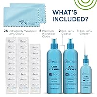Vista 3 de Care Touch Eyeglass Cleaner Spray Kit, Alcohol-Free Glasses Spray Cleaner Solution for All Lenses, 16oz (8oz x 2) & 2oz - Lens Cleaner Spray - Eye